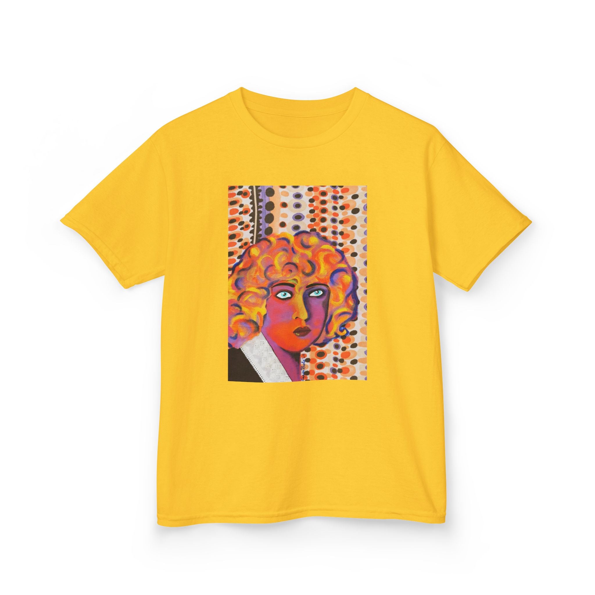Kids Art Tee — Colorful Nahui Olin Pop Portrait Graphic