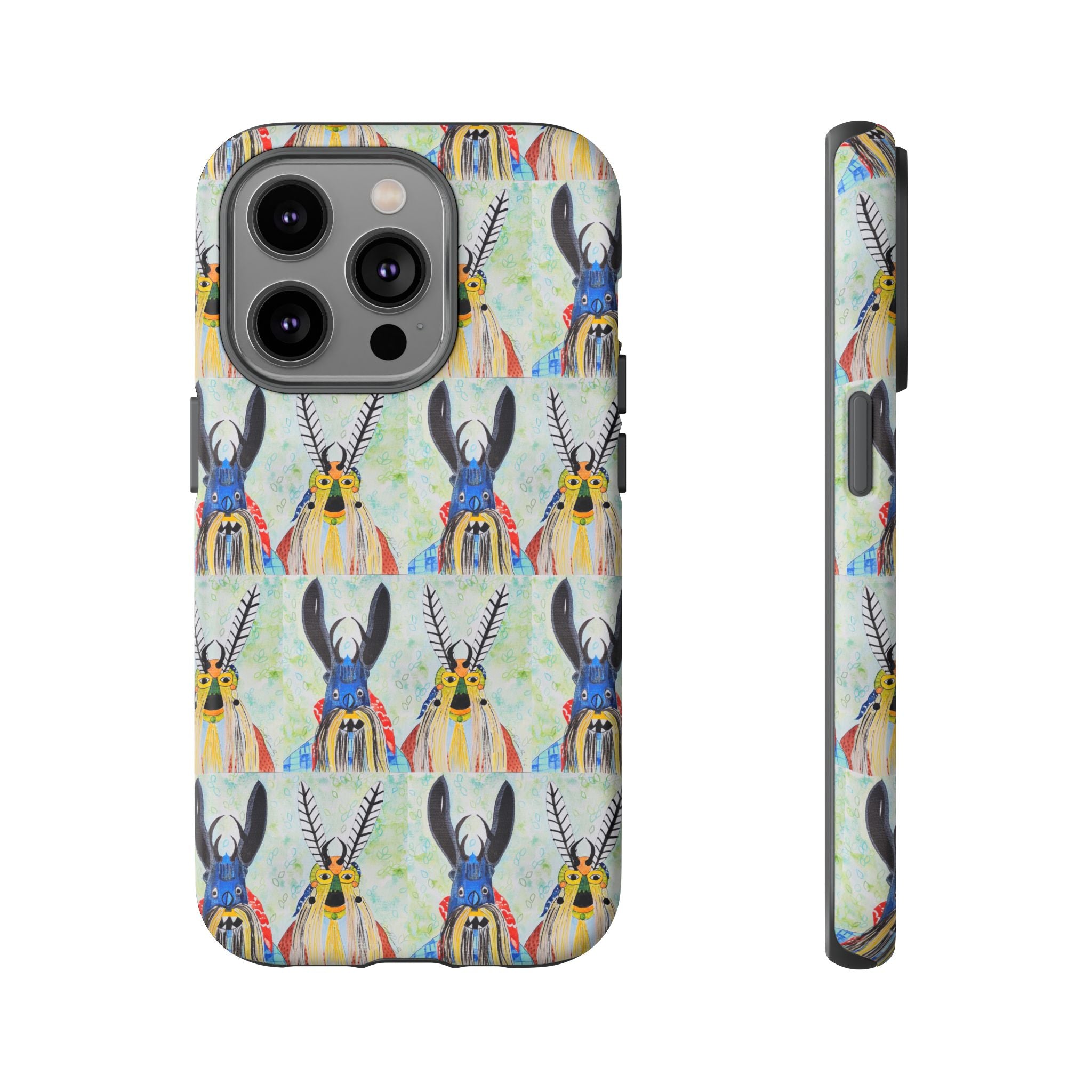 Colorful Tribal Stag Phone Case — Vibrant Antler Art Protective Case
