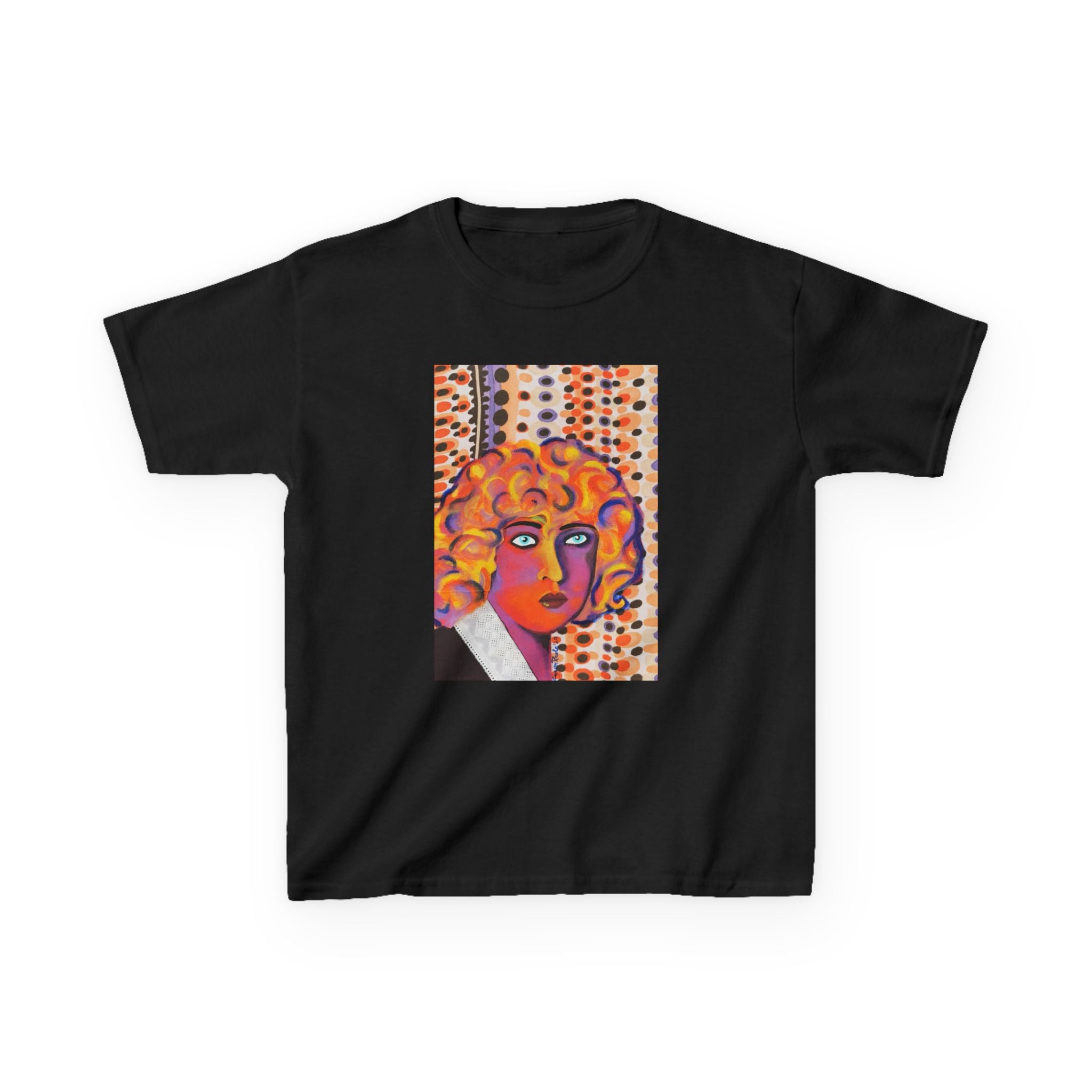 Kids Art Tee — Colorful Nahui Olin Pop Portrait Graphic