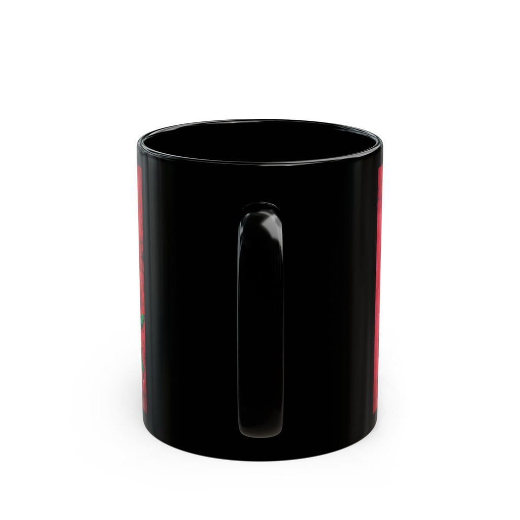 Anatomical Spine & Flowers Black Mug – Gothic Floral Coffee Cup (11oz/15oz)