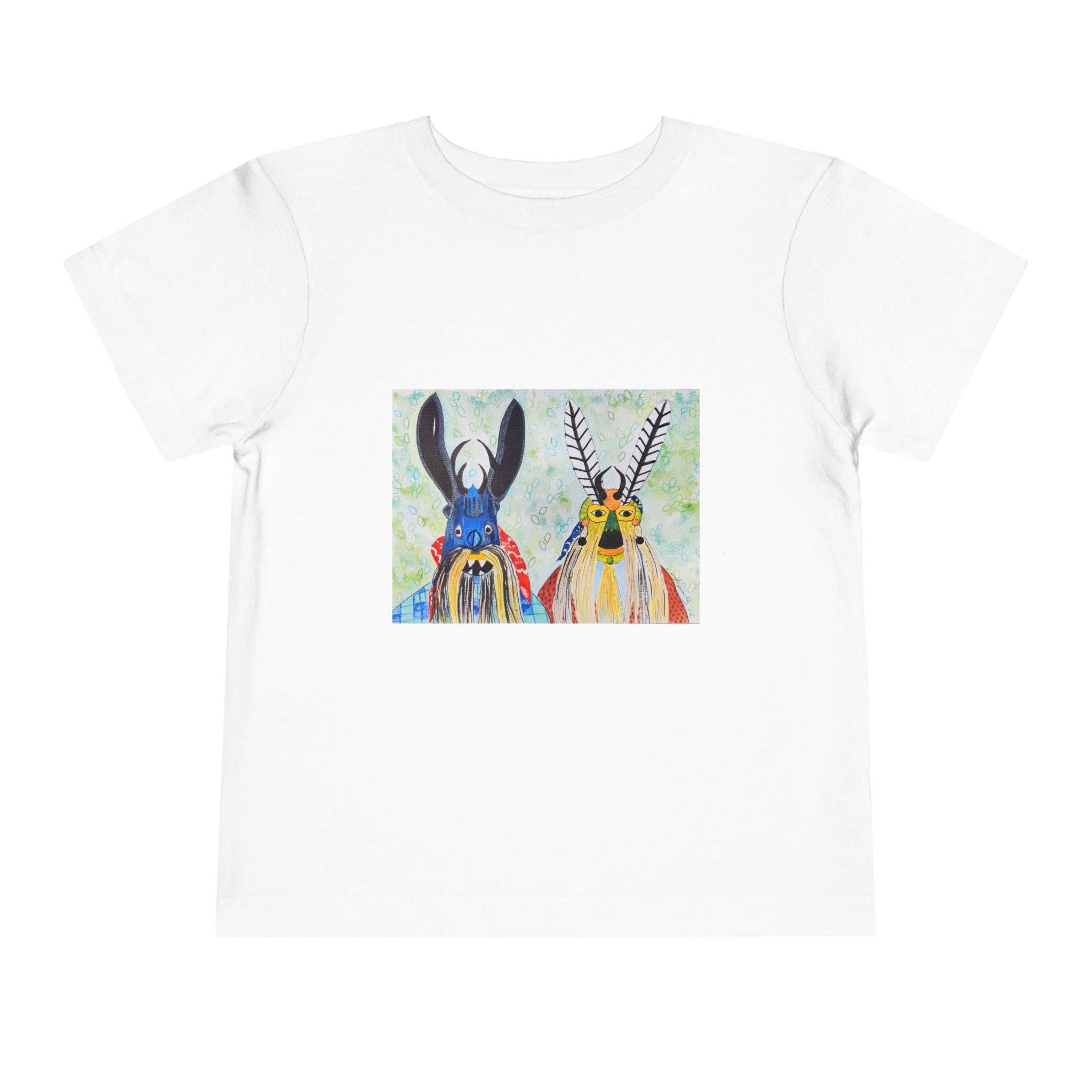 Toddler Tee — Colorful Folk Deer Illustration Kids Shirt