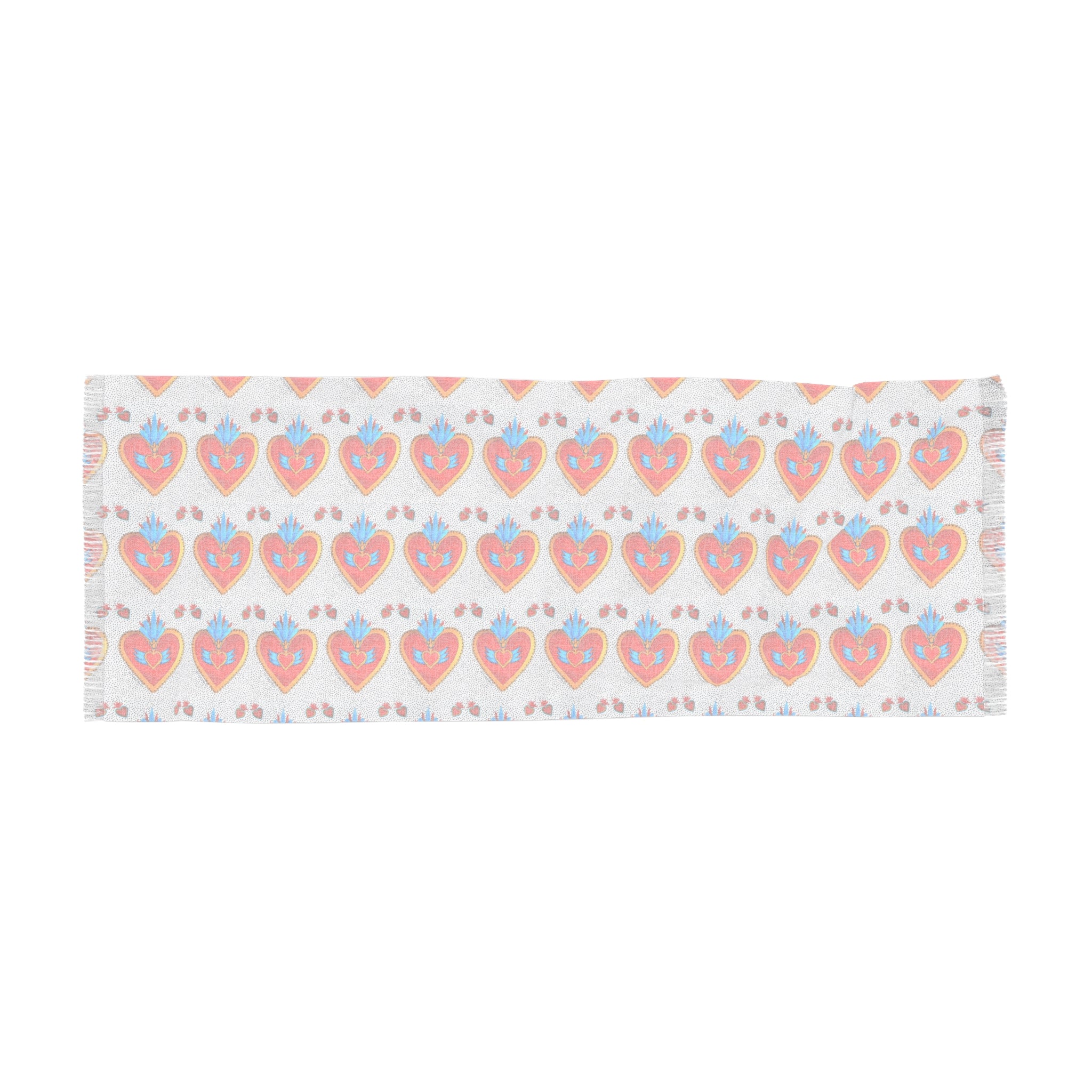 Foulard léger – Écharpe de printemps légère à motif cœur rétro