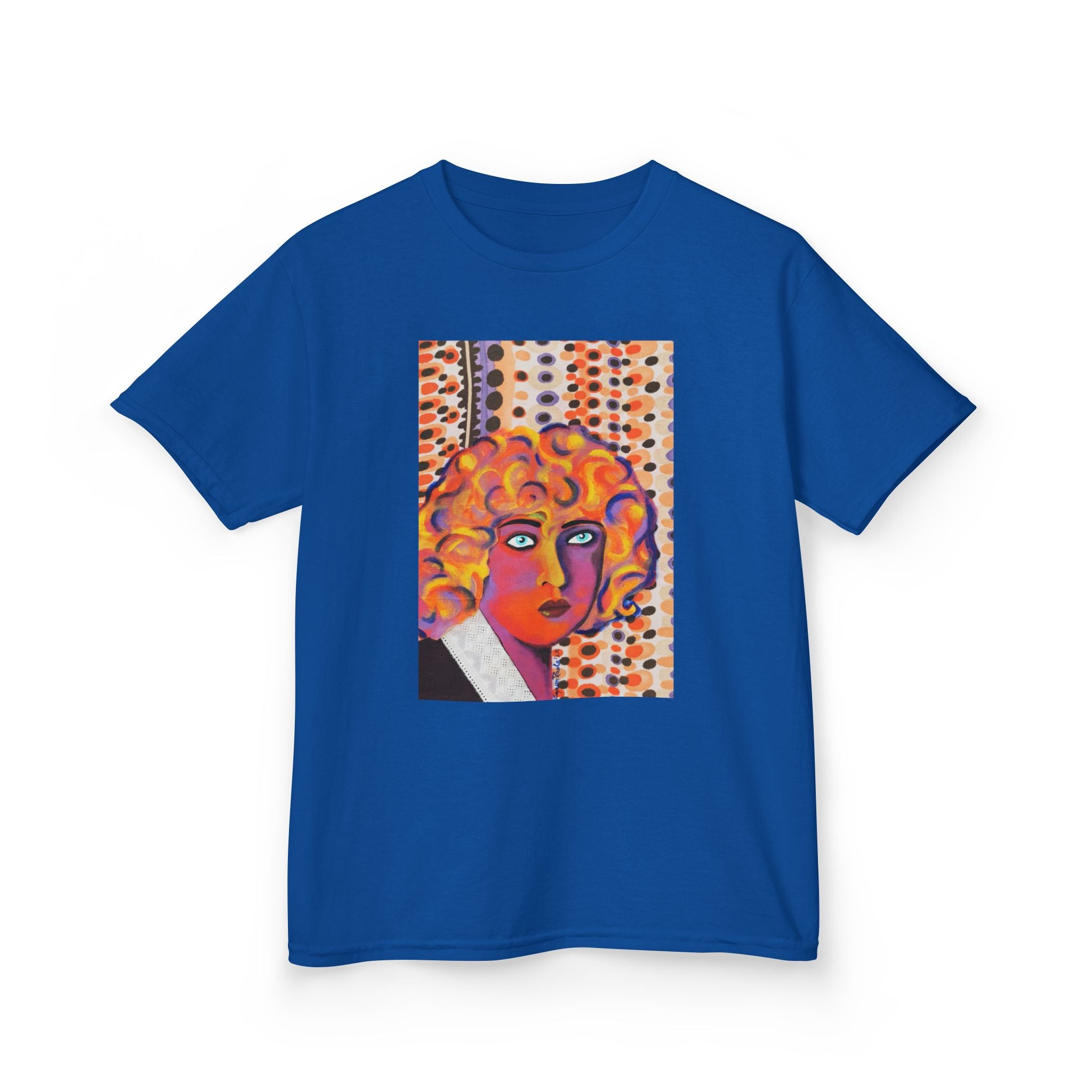 Kids Art Tee — Colorful Nahui Olin Pop Portrait Graphic