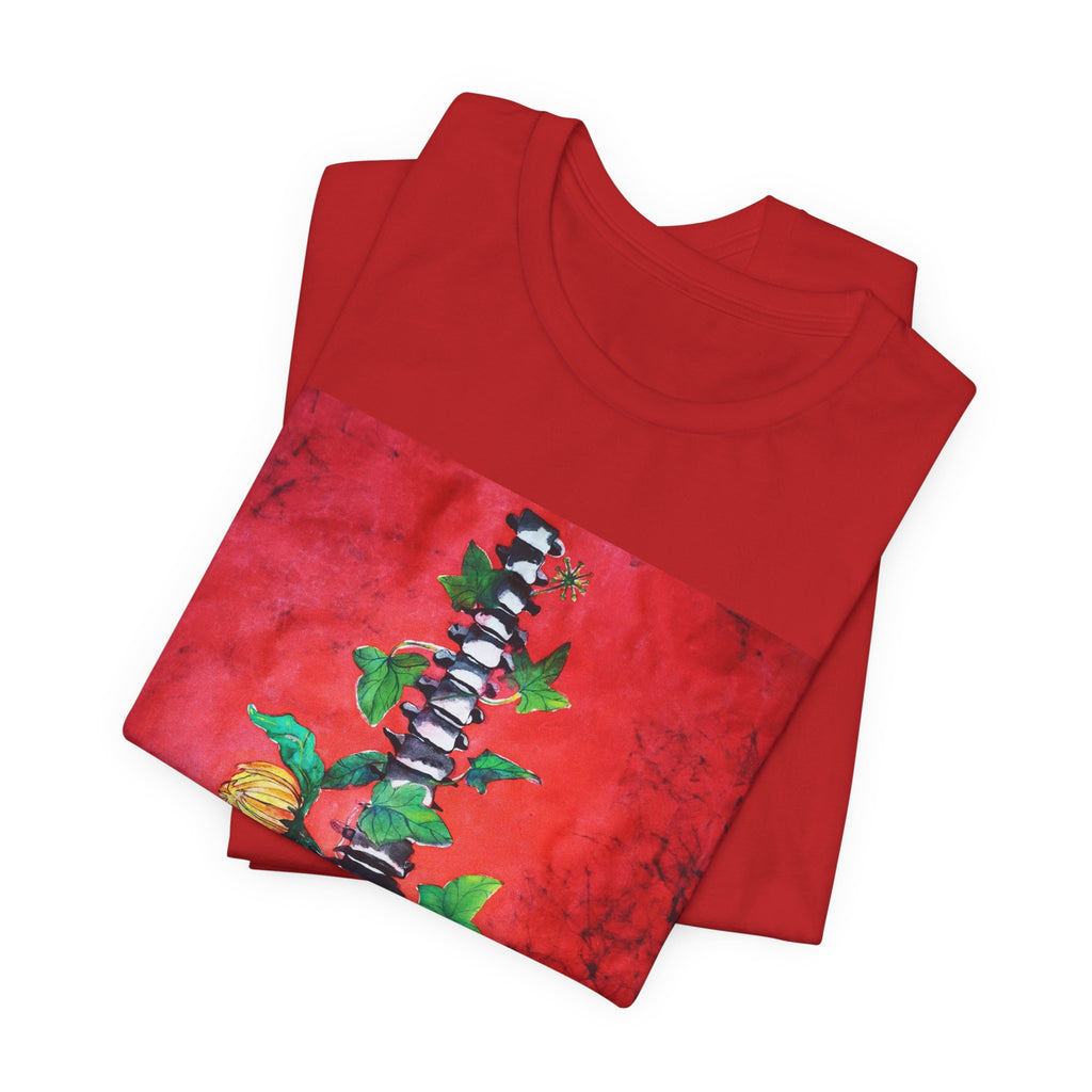 Energía Infinita — Floral Spine T-Shirt | Alma Ligera