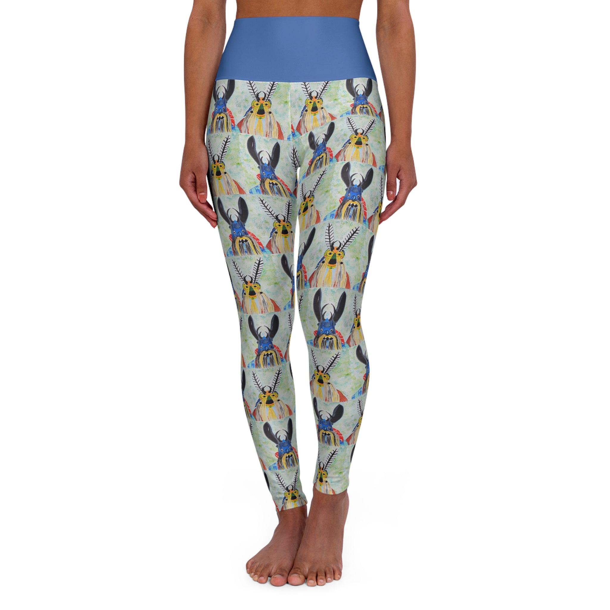 Bunny Rainbow High-Waist Yoga Leggings