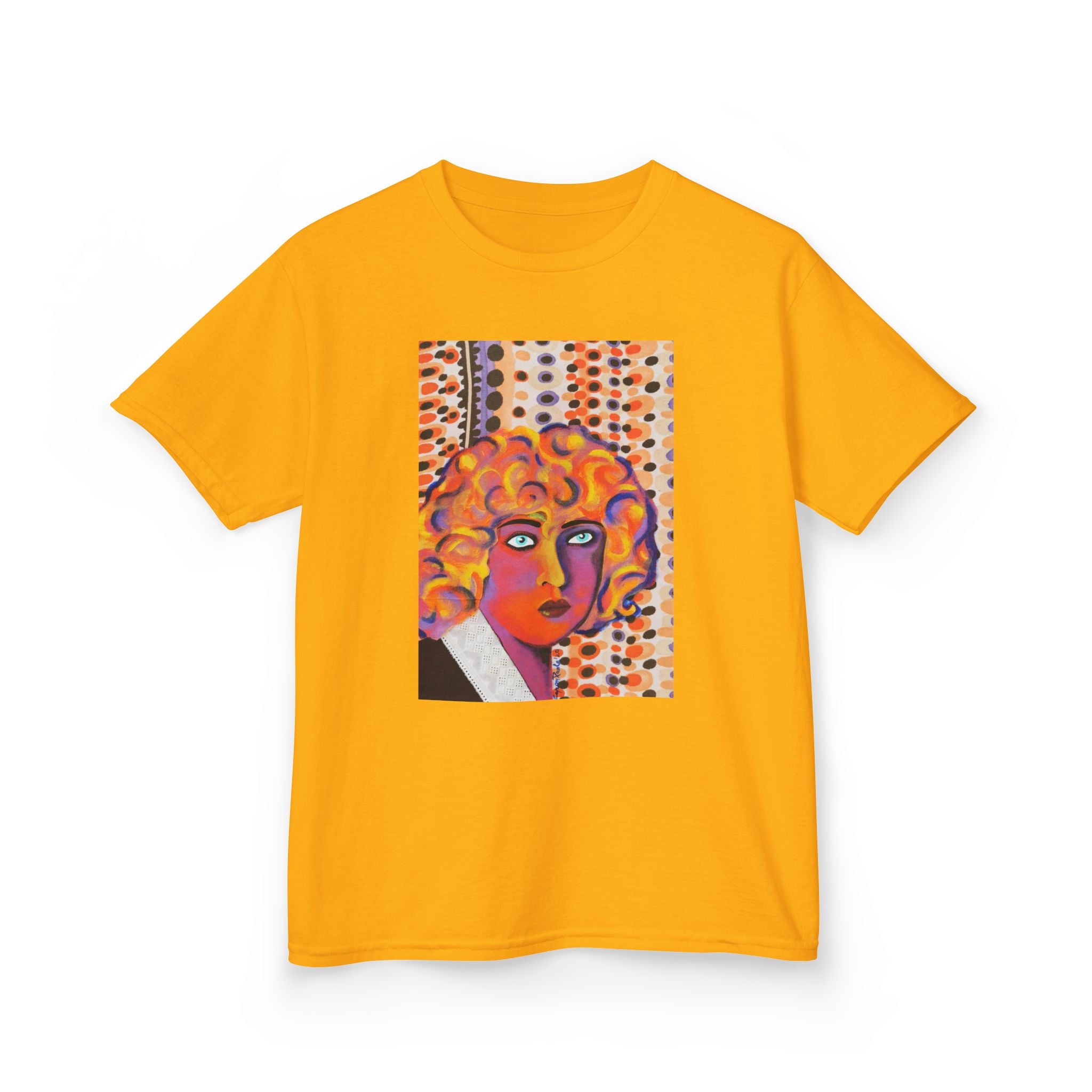 Kids Art Tee — Colorful Nahui Olin Pop Portrait Graphic
