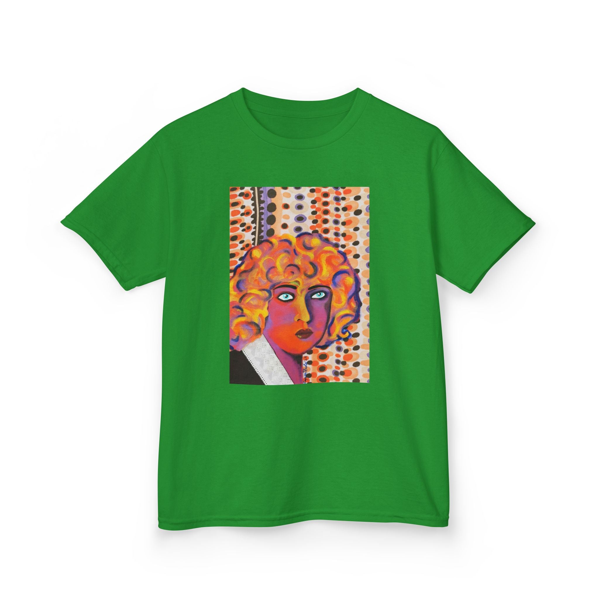 Kids Art Tee — Colorful Nahui Olin Pop Portrait Graphic