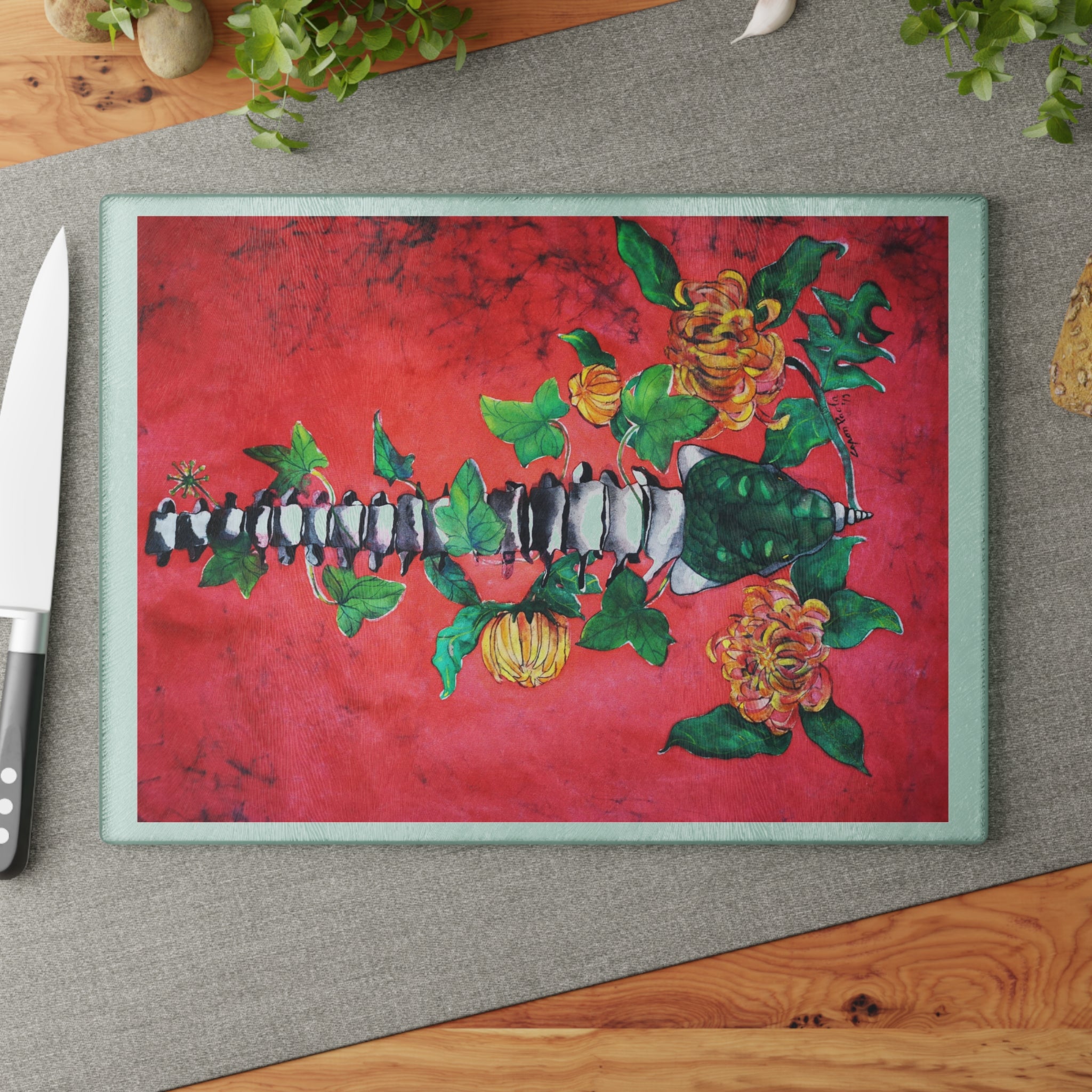 Energía Infinita — Glass Cutting Board | Alma Ligera
