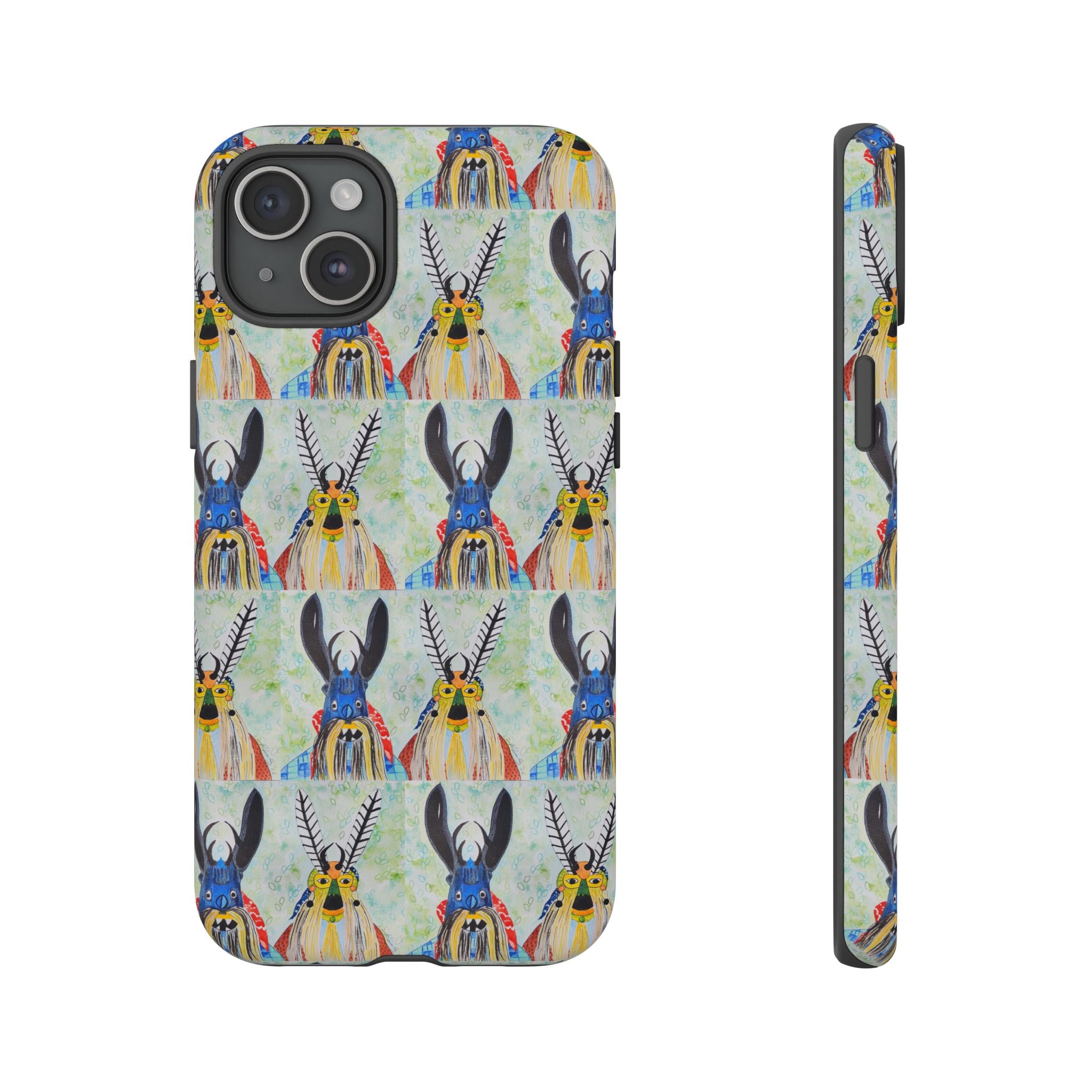 Colorful Tribal Stag Phone Case — Vibrant Antler Art Protective Case