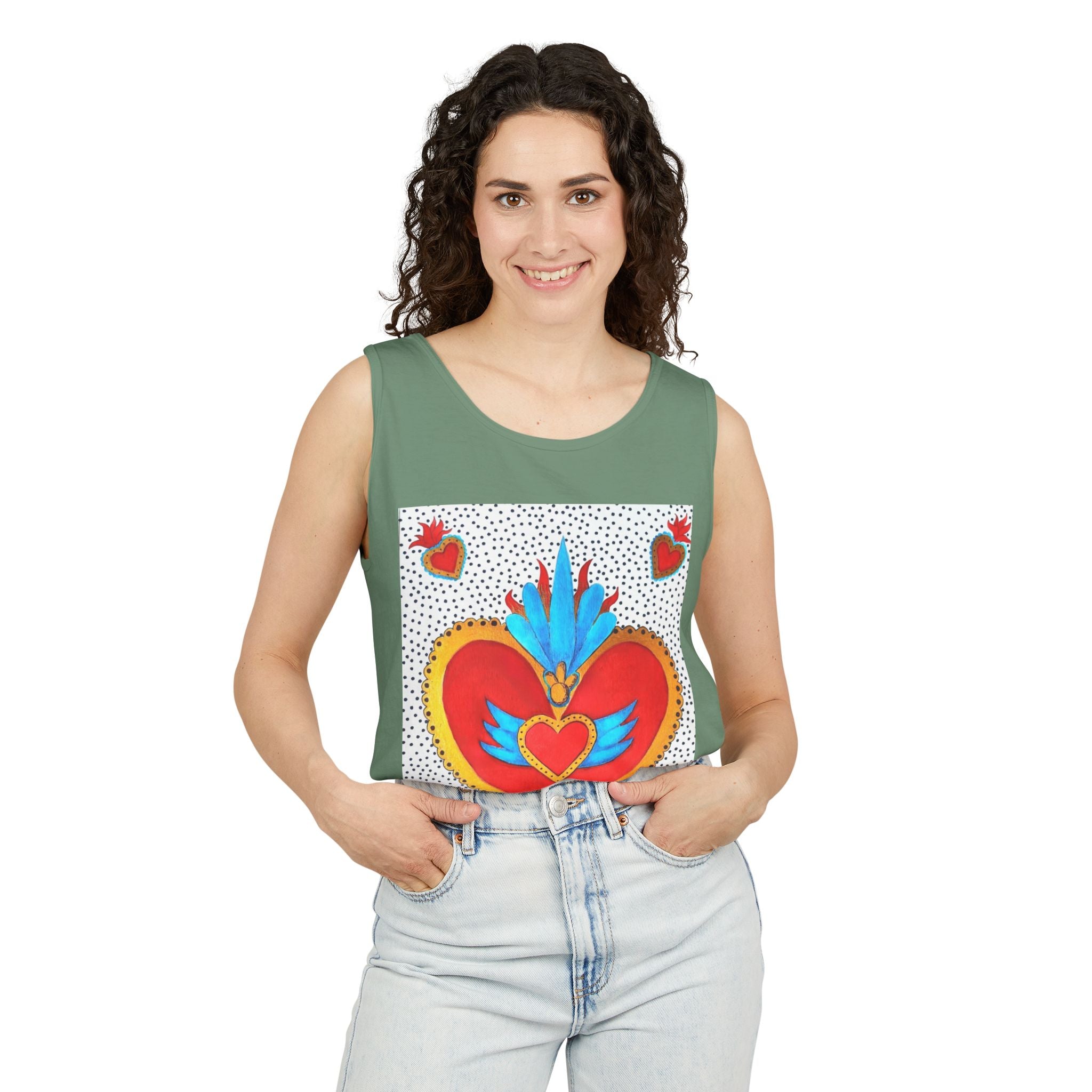 Corazón de Hojalata — Sacred Heart Tank Top | Alma Ligera