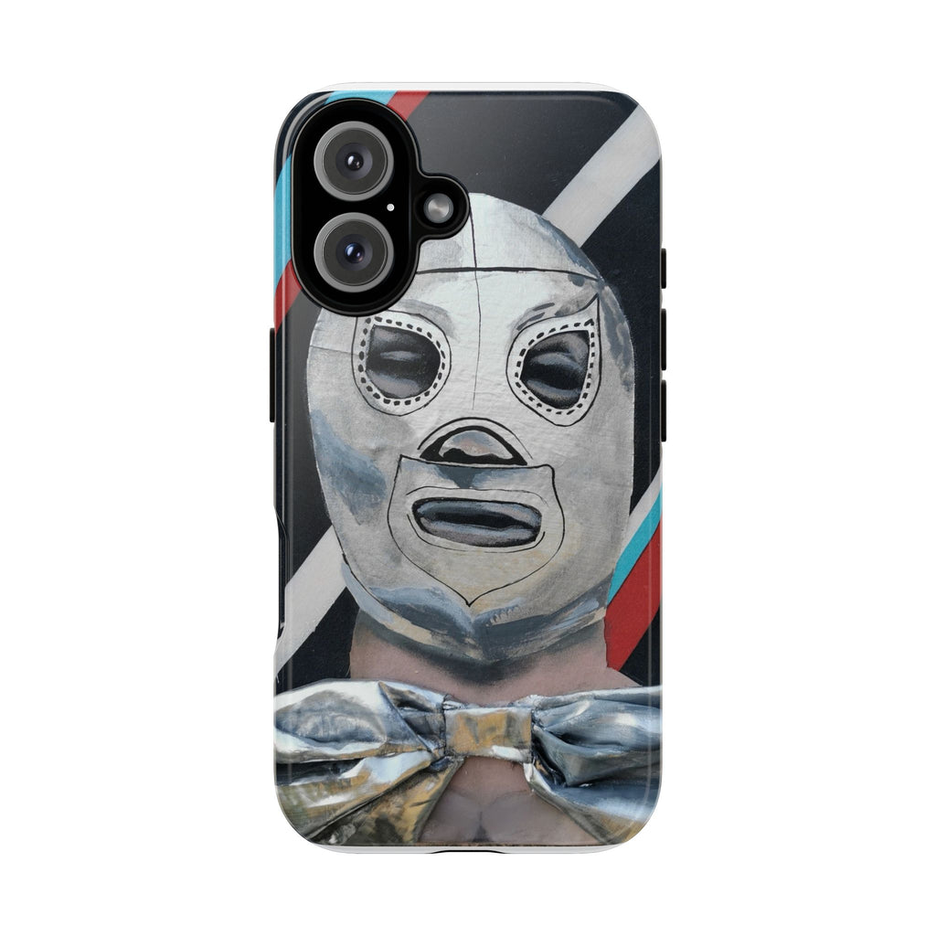 "El Santo" Luchador Mask Phone Case — Retro Mexican Wrestling Design