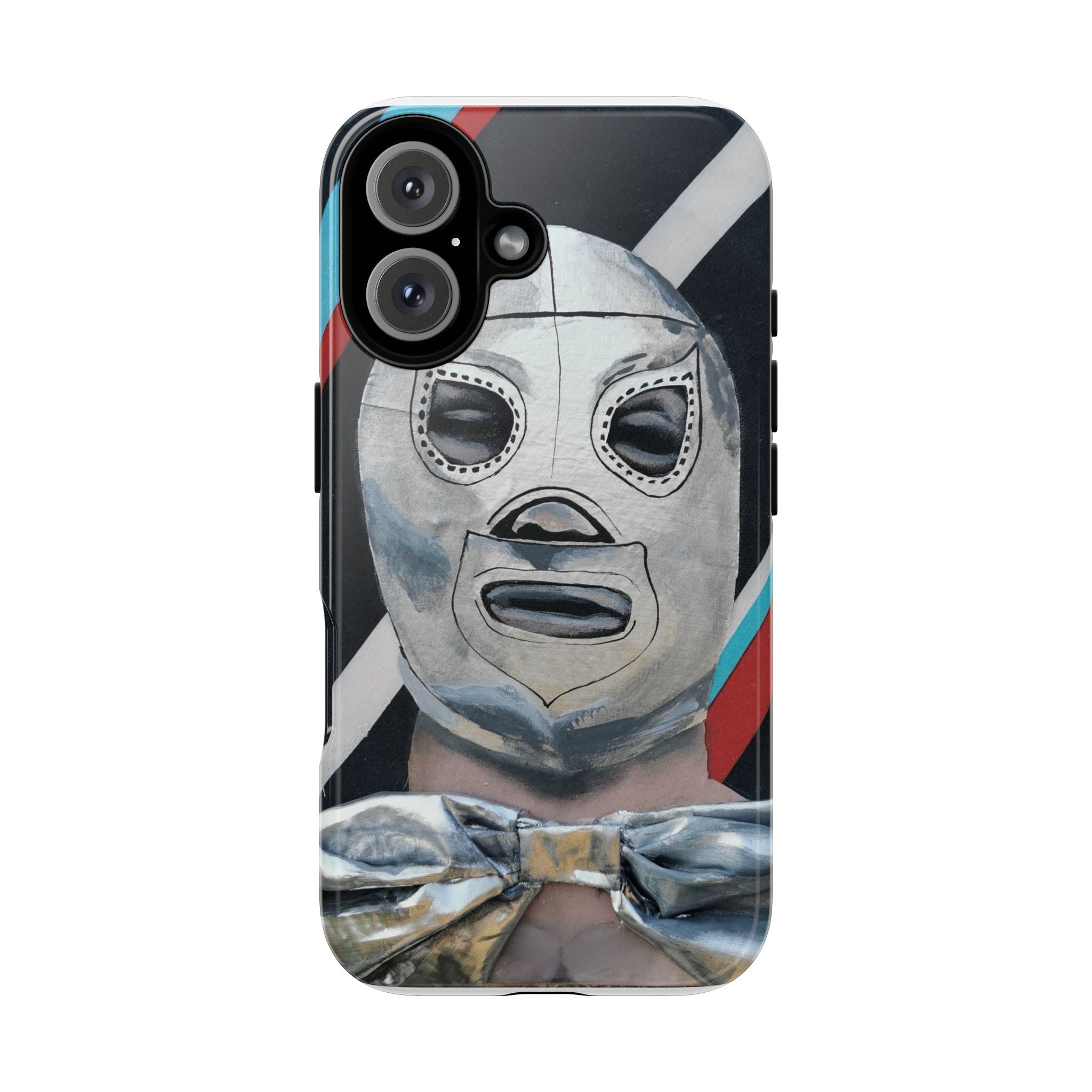 "El Santo" Luchador Mask Phone Case — Retro Mexican Wrestling Design