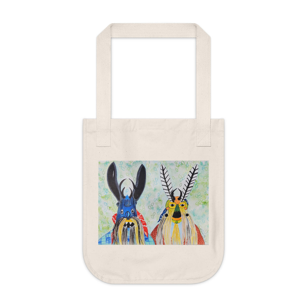 Tote Bag — Colorful Folk Art Animal Portraits Canvas Tote