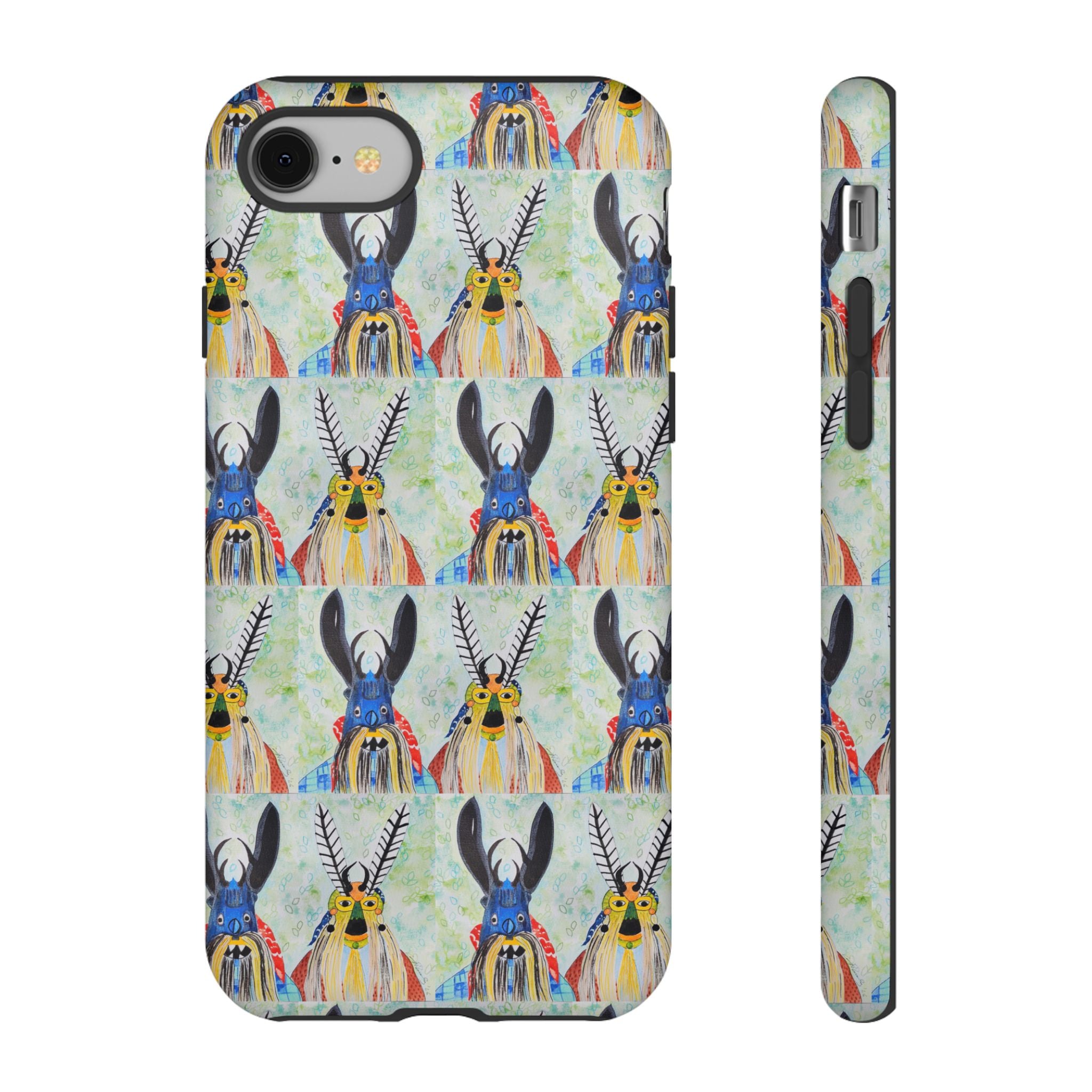 Colorful Tribal Stag Phone Case — Vibrant Antler Art Protective Case