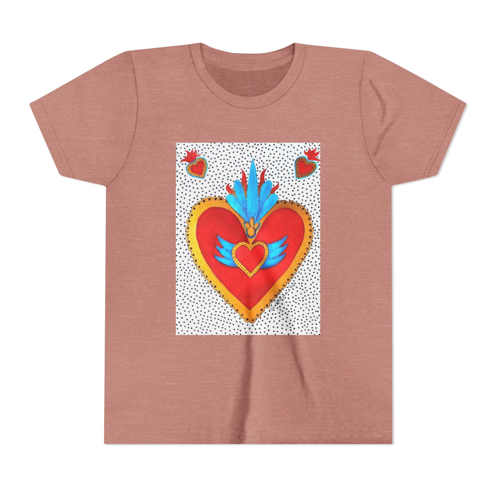 T-shirt enfant - T-shirt enfant graphique Cœur sacré coloré