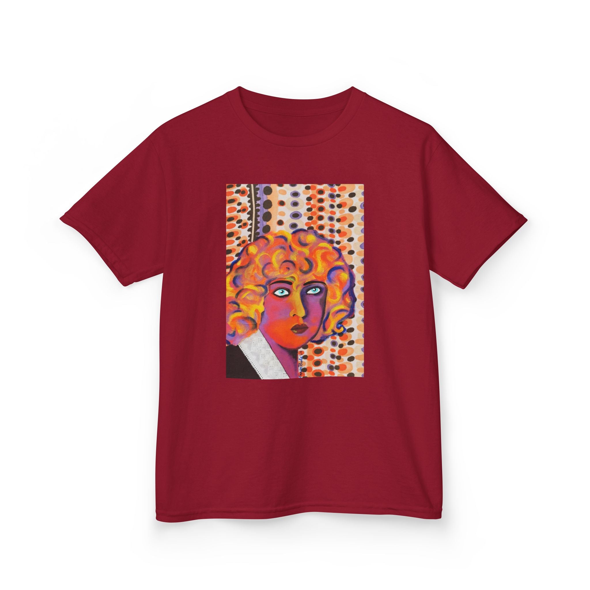 Kids Art Tee — Colorful Nahui Olin Pop Portrait Graphic