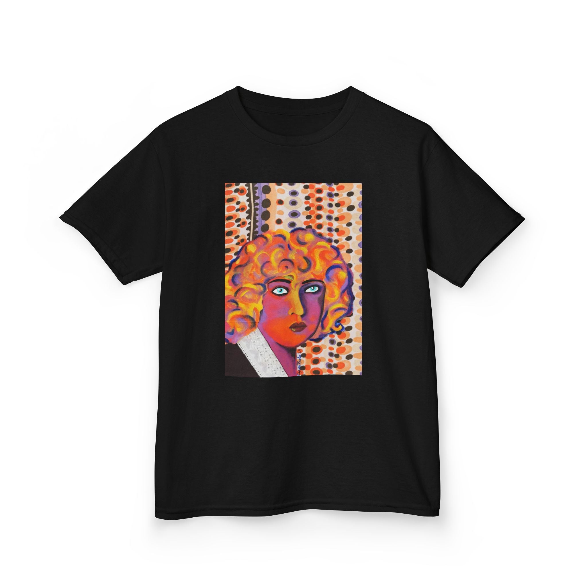 Kids Art Tee — Colorful Nahui Olin Pop Portrait Graphic