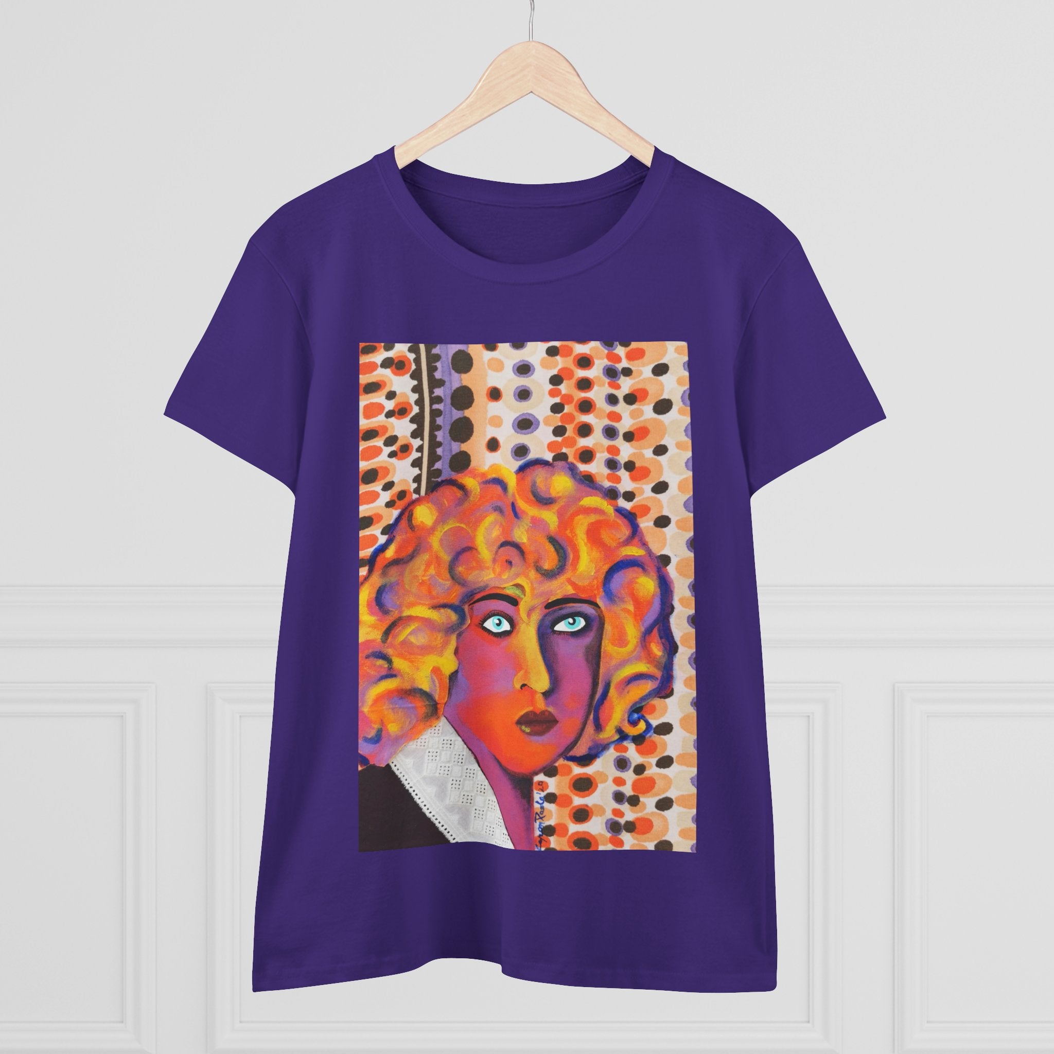 Artistic Nahui Olin Portrait Tee — Vibrant Pop Art Woman Graphic T‑Shirt
