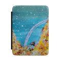 Kindle Case - Celestial Ocean Watercolor Cover with Golden Reef