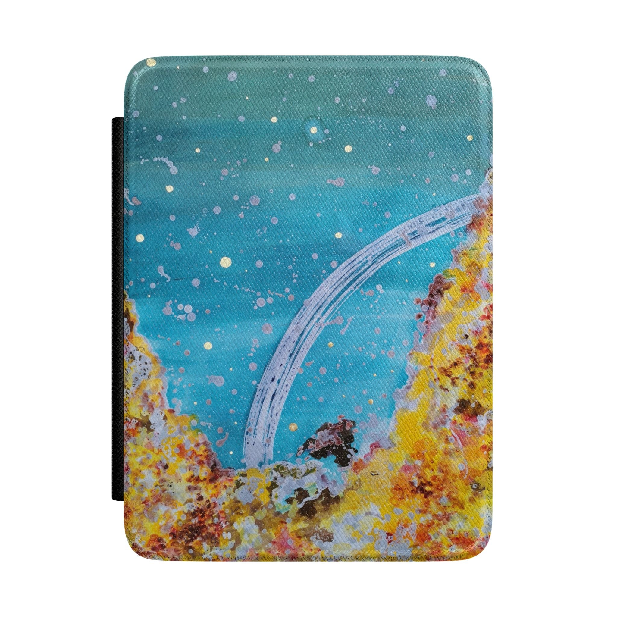 Kindle Case - Celestial Ocean Watercolor Cover with Golden Reef