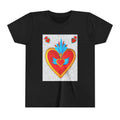 Youth Tee — Colorful Sacred Heart Graphic Kids Shirt
