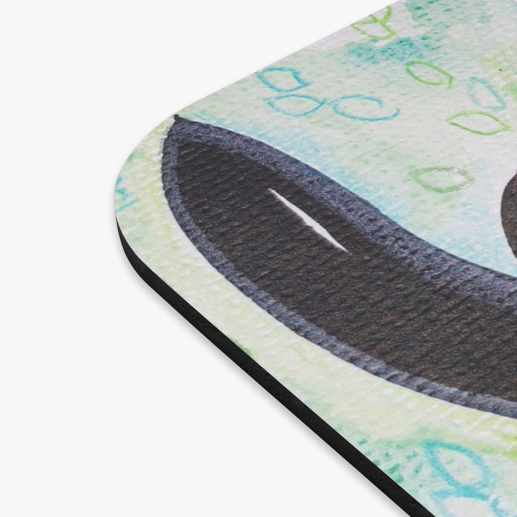 Colorful Tribal Mask Mouse Pad — Whimsical Folk Art Desk Mat