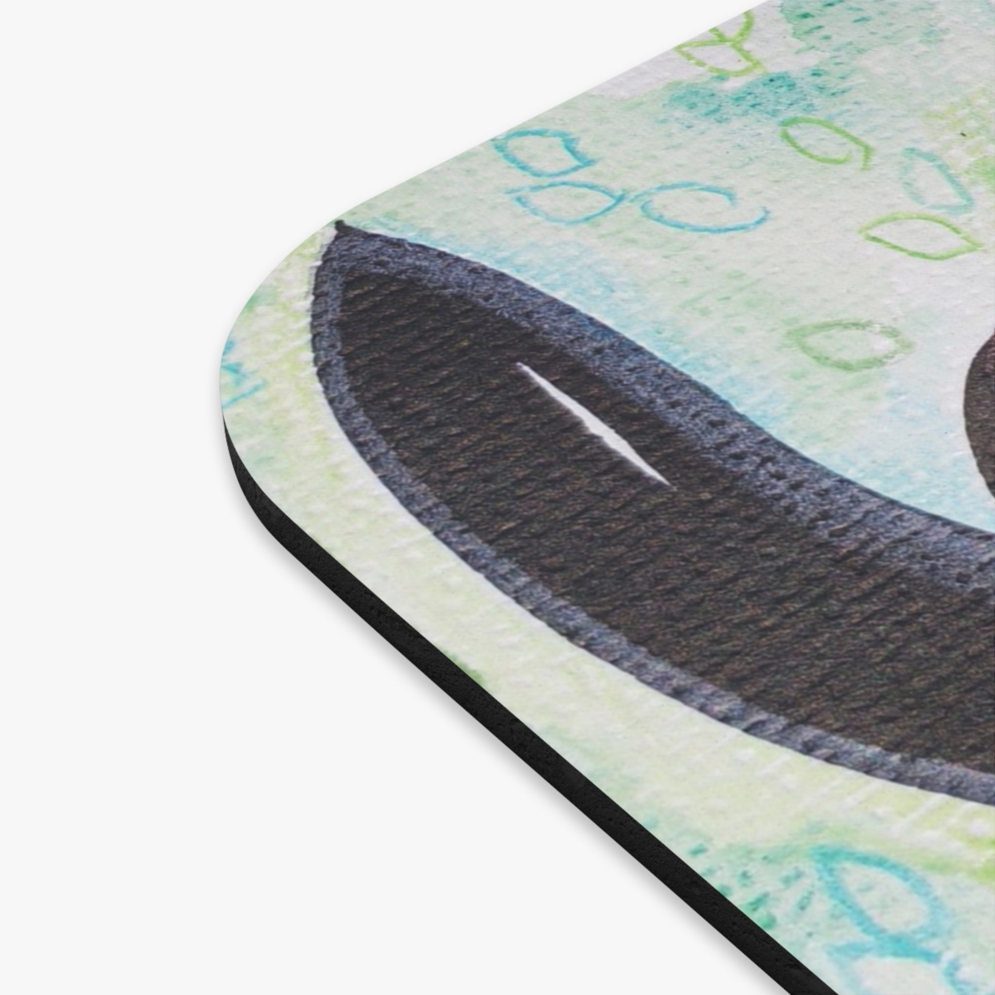 Colorful Tribal Mask Mouse Pad — Whimsical Folk Art Desk Mat