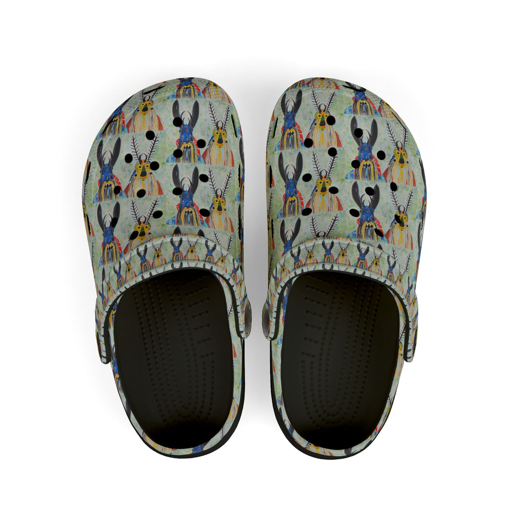 Kids Bunny Pattern EVA Foam Clogs — Colorful Animal Cartoon Slip-Ons