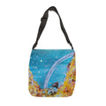 Ocean Bridge Adjustable Tote Bag — Whimsical Blue Seascape Shoulder Bag