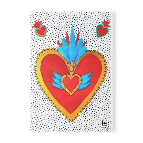 A5 Sacred Heart Notebook — Colorful Folk Art Journal
