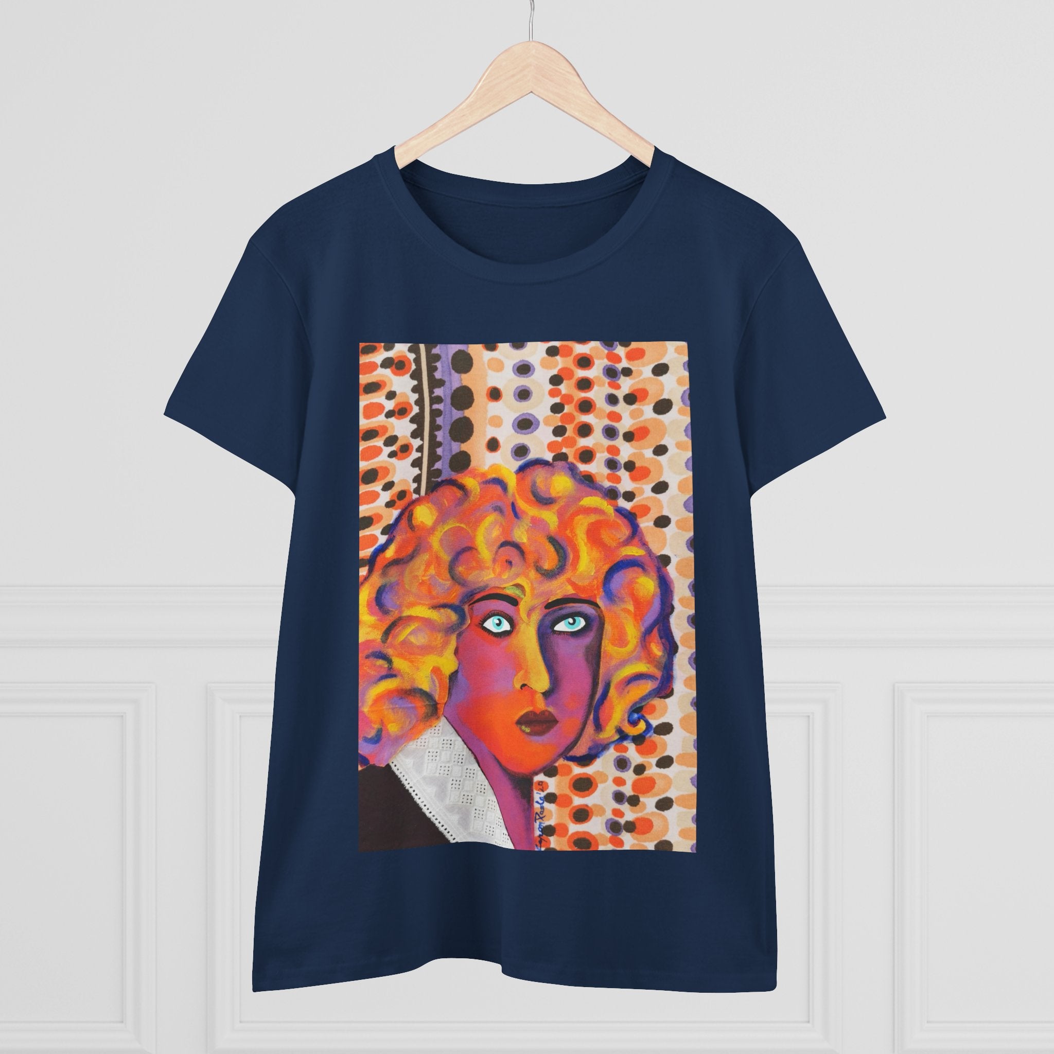 Artistic Nahui Olin Portrait Tee — Vibrant Pop Art Woman Graphic T‑Shirt
