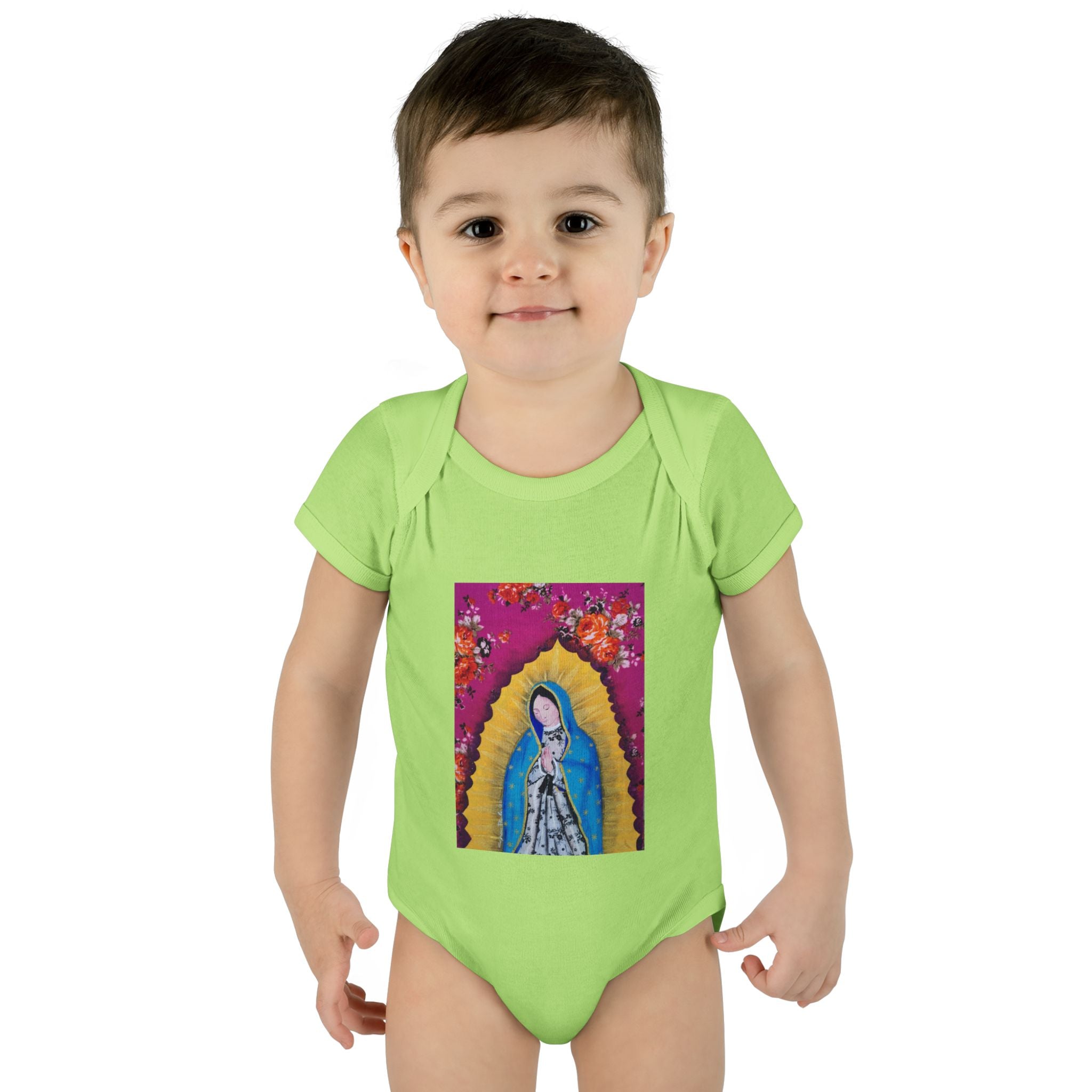 Our Lady of Guadalupe Baby Bodysuit – Infant Catholic Religious Onesie