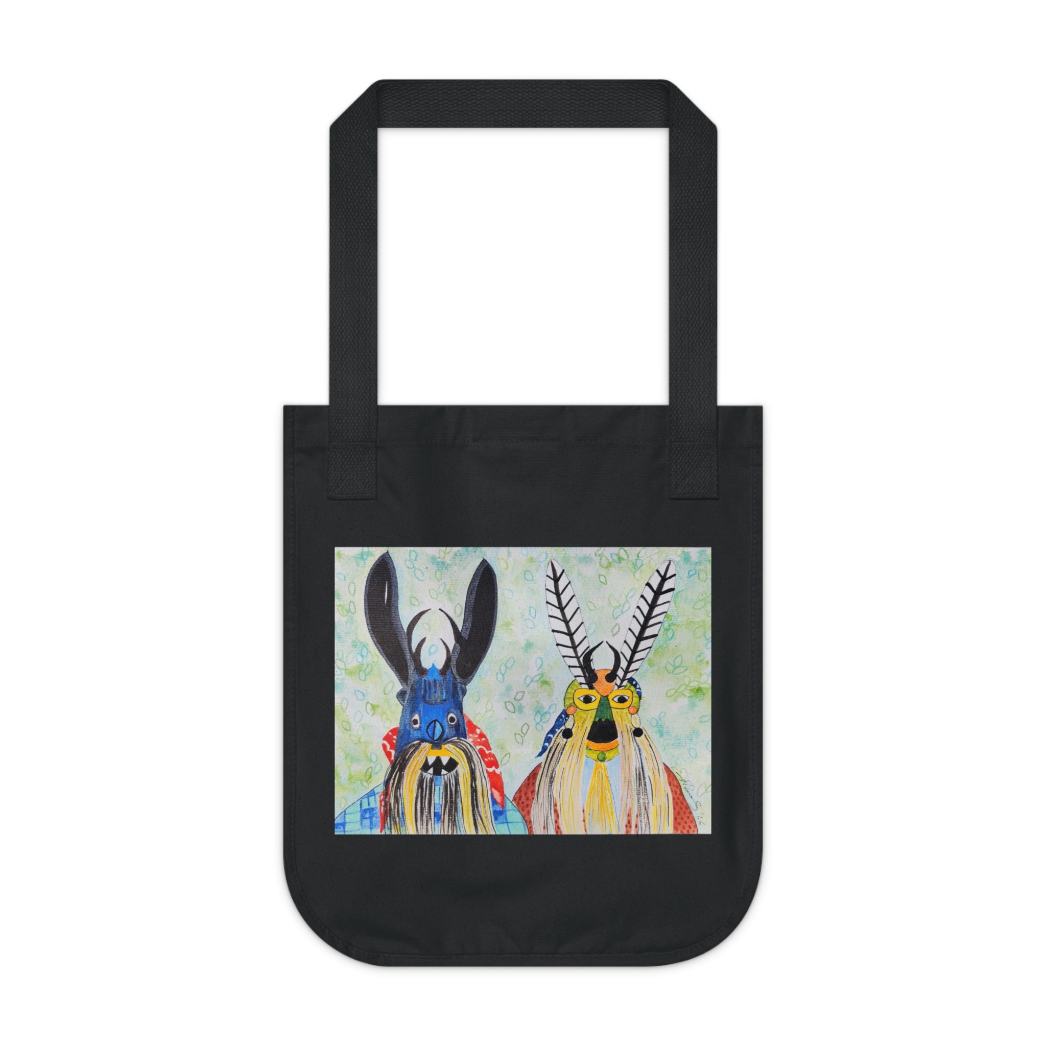 Tote Bag — Colorful Folk Art Animal Portraits Canvas Tote