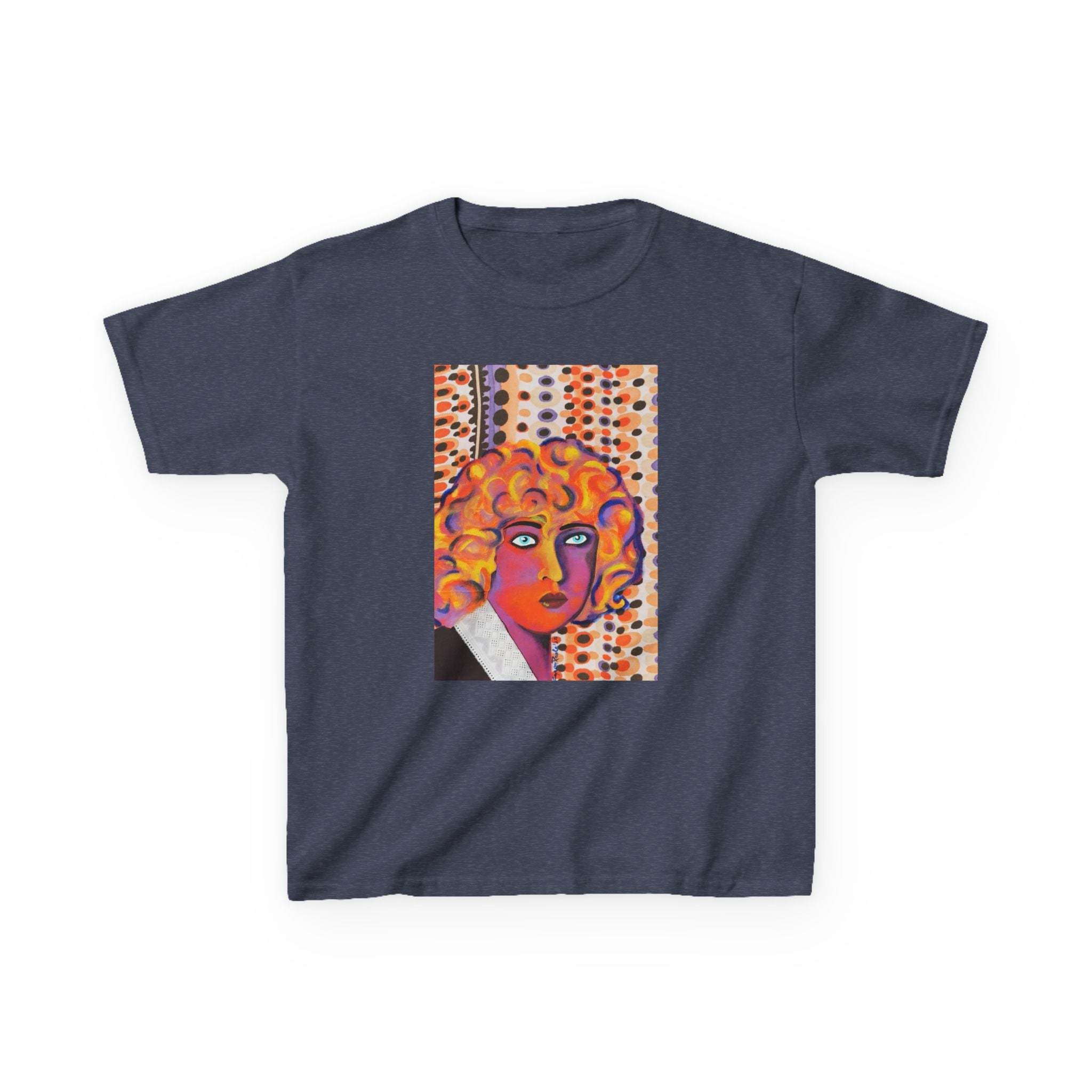 Kids Art Tee — Colorful Nahui Olin Pop Portrait Graphic