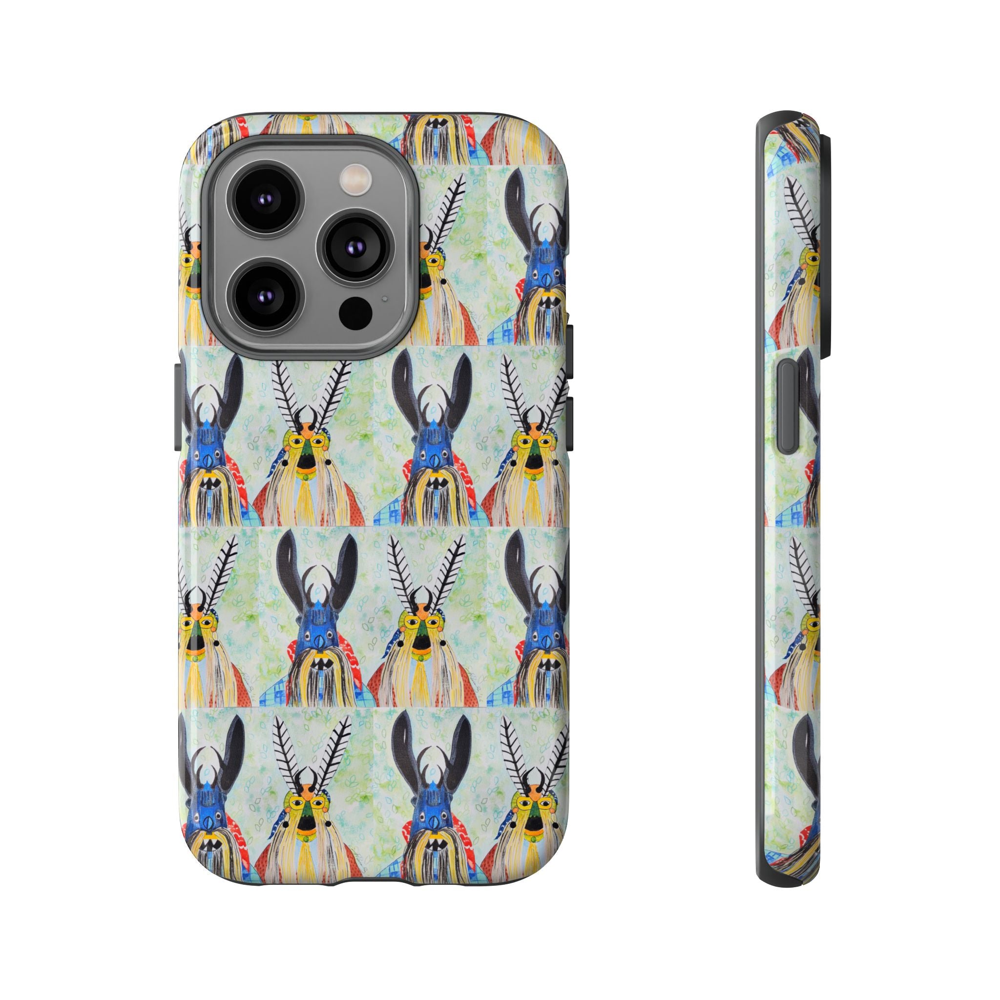 Colorful Tribal Stag Phone Case — Vibrant Antler Art Protective Case