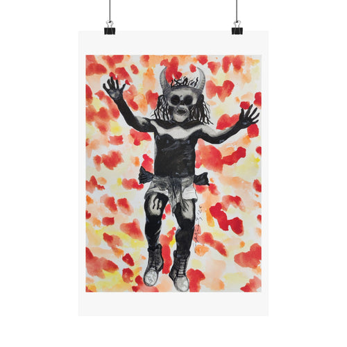 "Diablo de Tilcajete" Devil kid Art Poster — Grunge Pop Surreal Matte Vertical Print