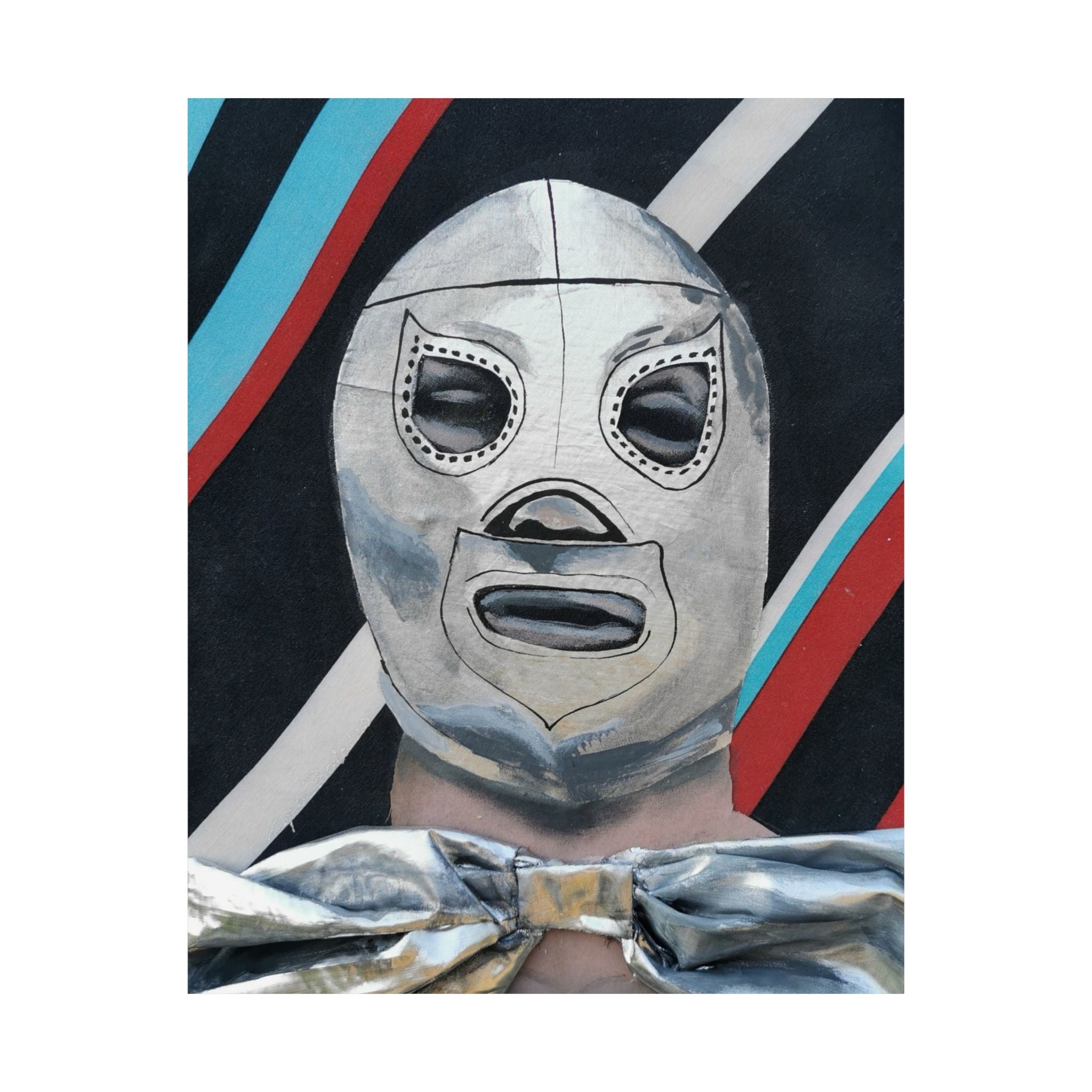 "El Santo" Luchador Mask Matte Poster — Vintage Mexican Wrestling Art Print (Vertical)