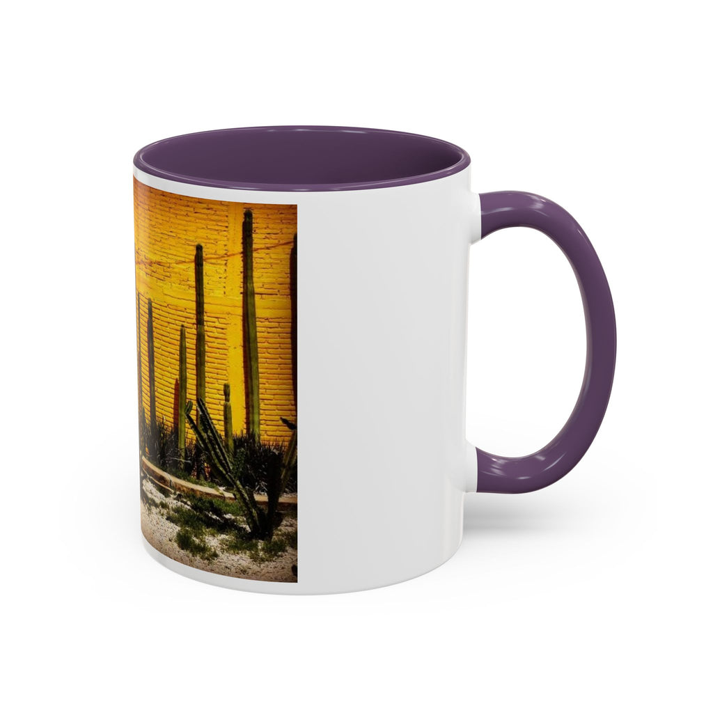 Desert Sunset Coffee Mug — Saguaro Cactus Accent Mug (11/15 oz)