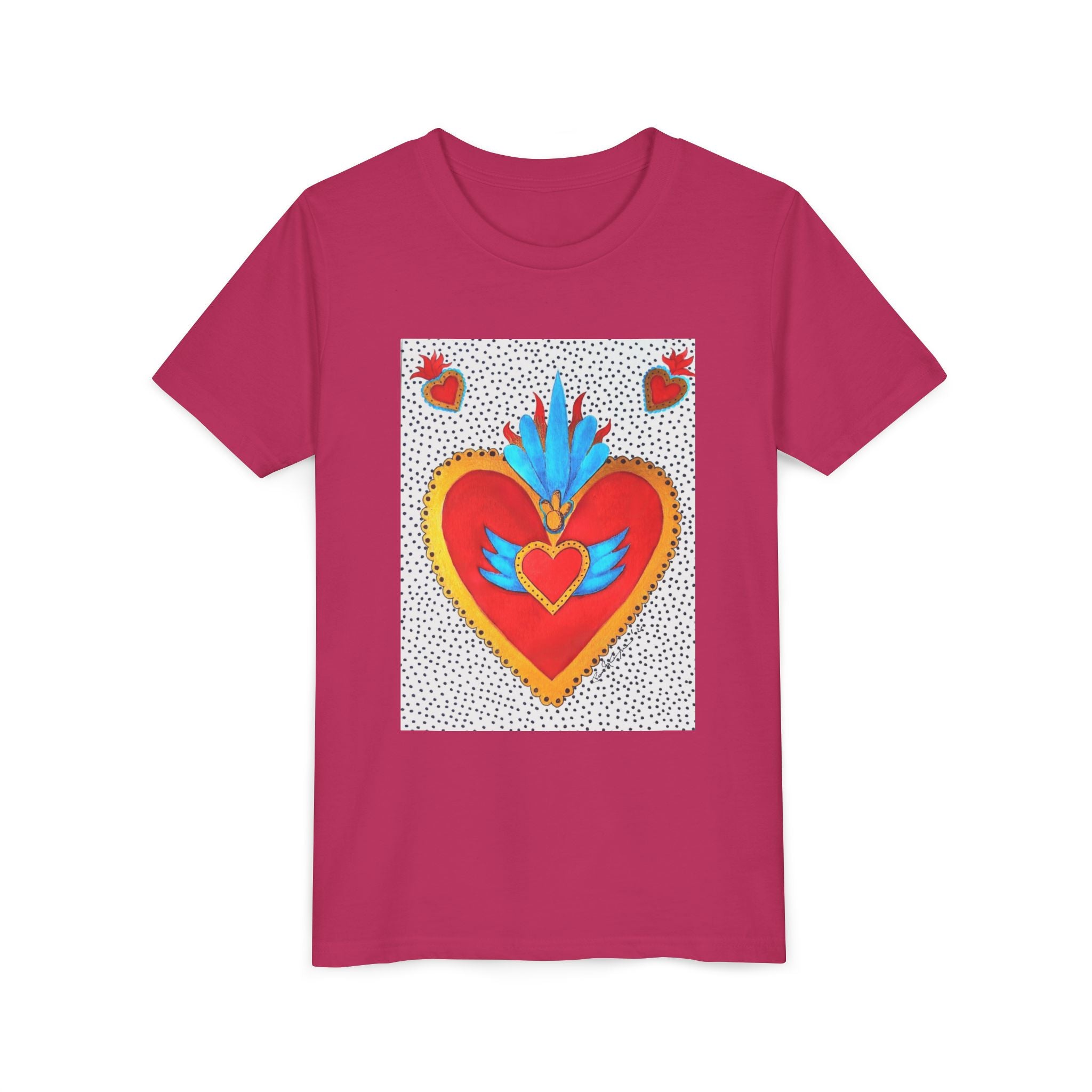 T-shirt enfant - T-shirt enfant graphique Cœur sacré coloré