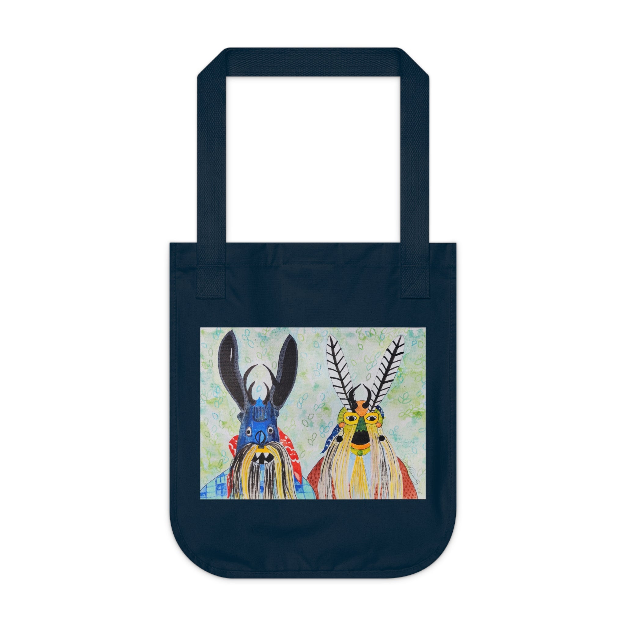 Tote Bag — Colorful Folk Art Animal Portraits Canvas Tote