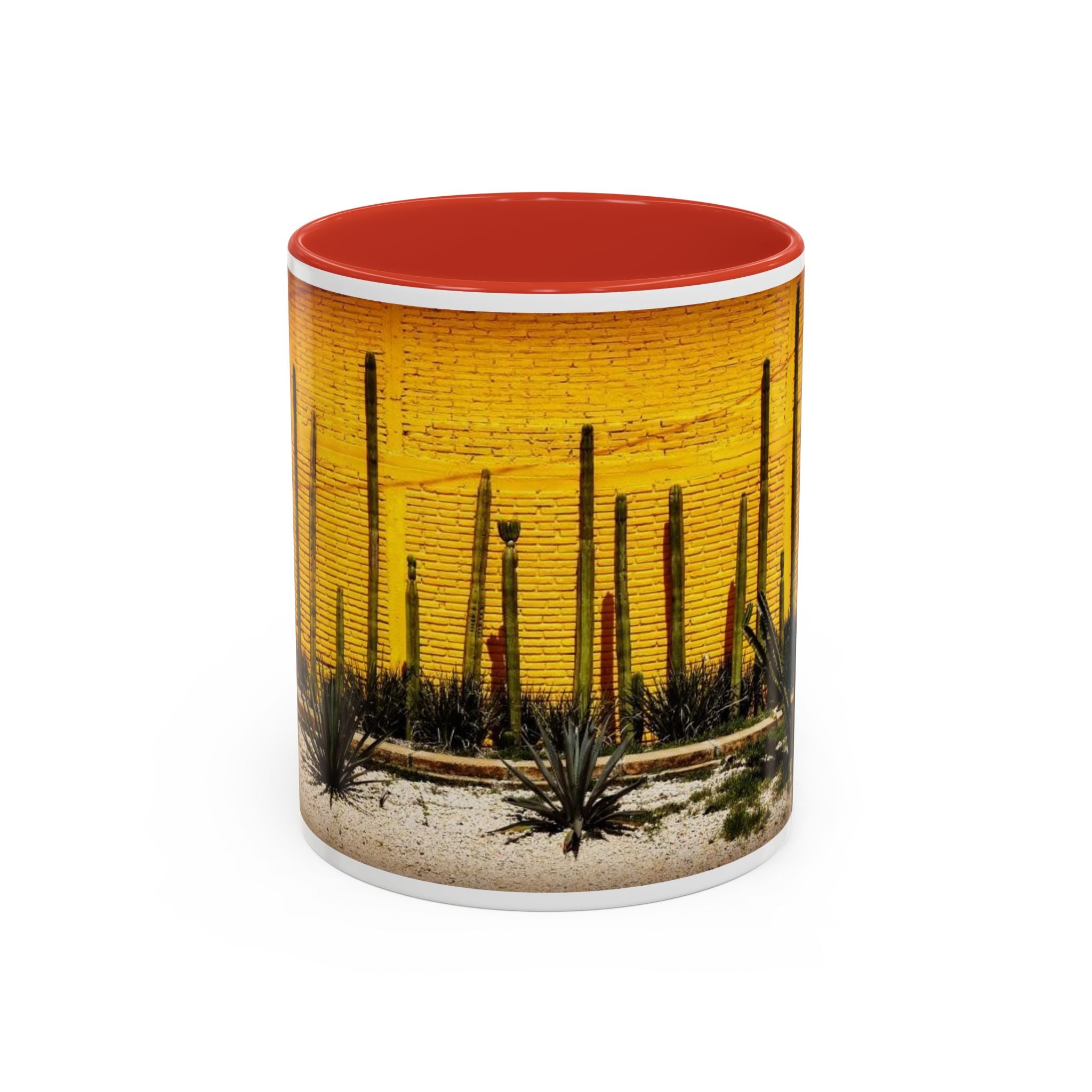 Desert Sunset Coffee Mug — Saguaro Cactus Accent Mug (11/15 oz)