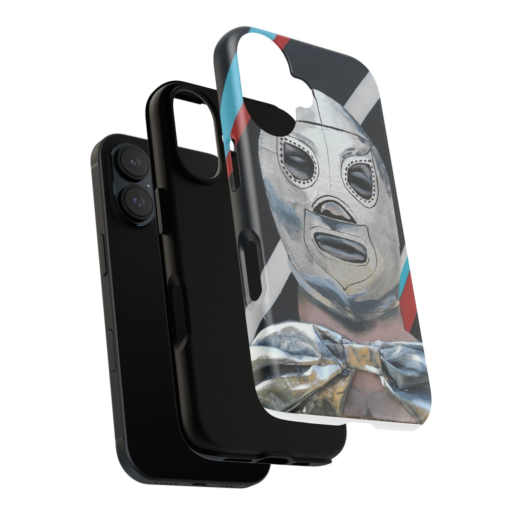 "El Santo" Luchador Mask Phone Case — Retro Mexican Wrestling Design