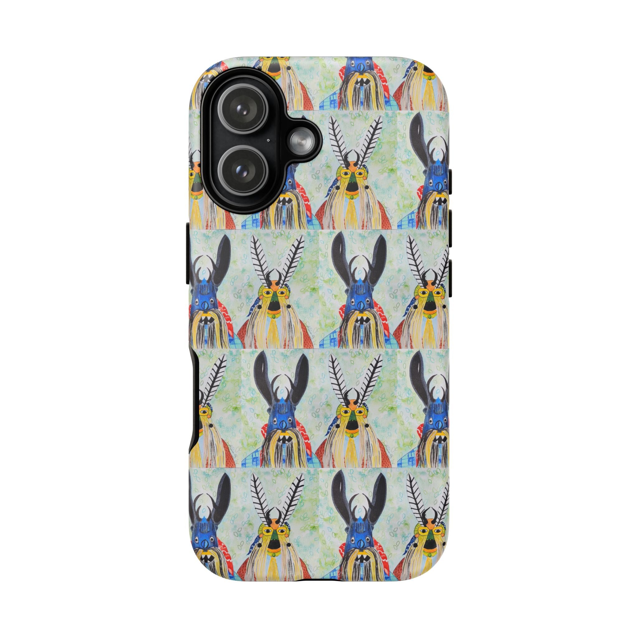 Colorful Tribal Stag Phone Case — Vibrant Antler Art Protective Case