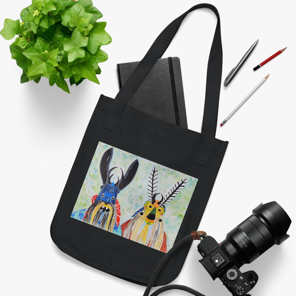 Tote Bag — Colorful Folk Art Animal Portraits Canvas Tote