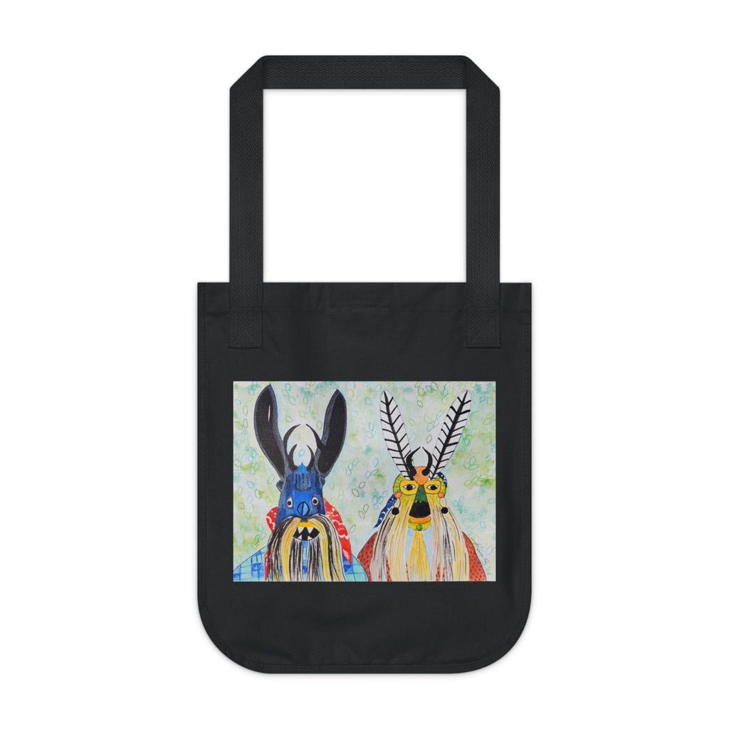 Tote Bag — Colorful Folk Art Animal Portraits Canvas Tote