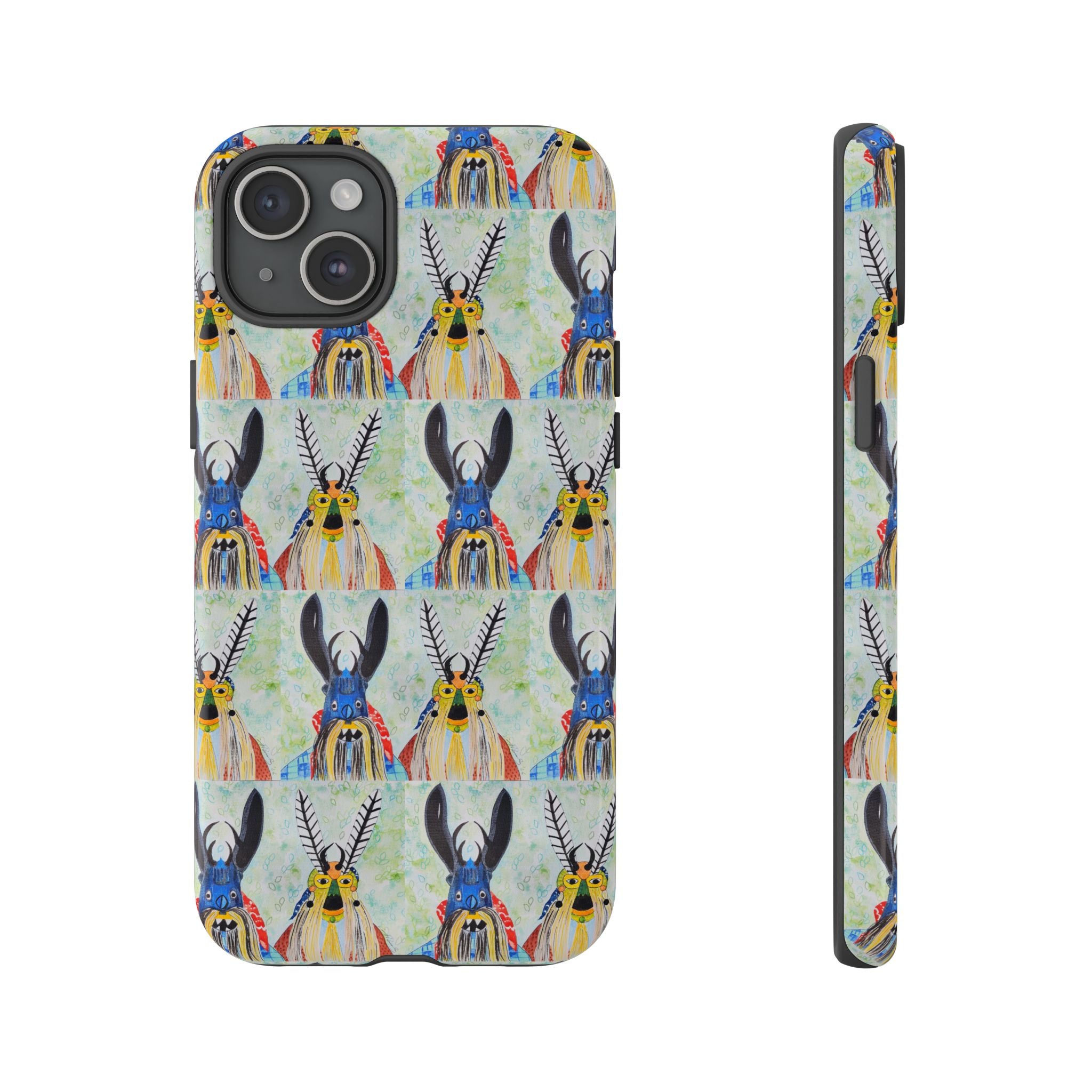 Colorful Tribal Stag Phone Case — Vibrant Antler Art Protective Case