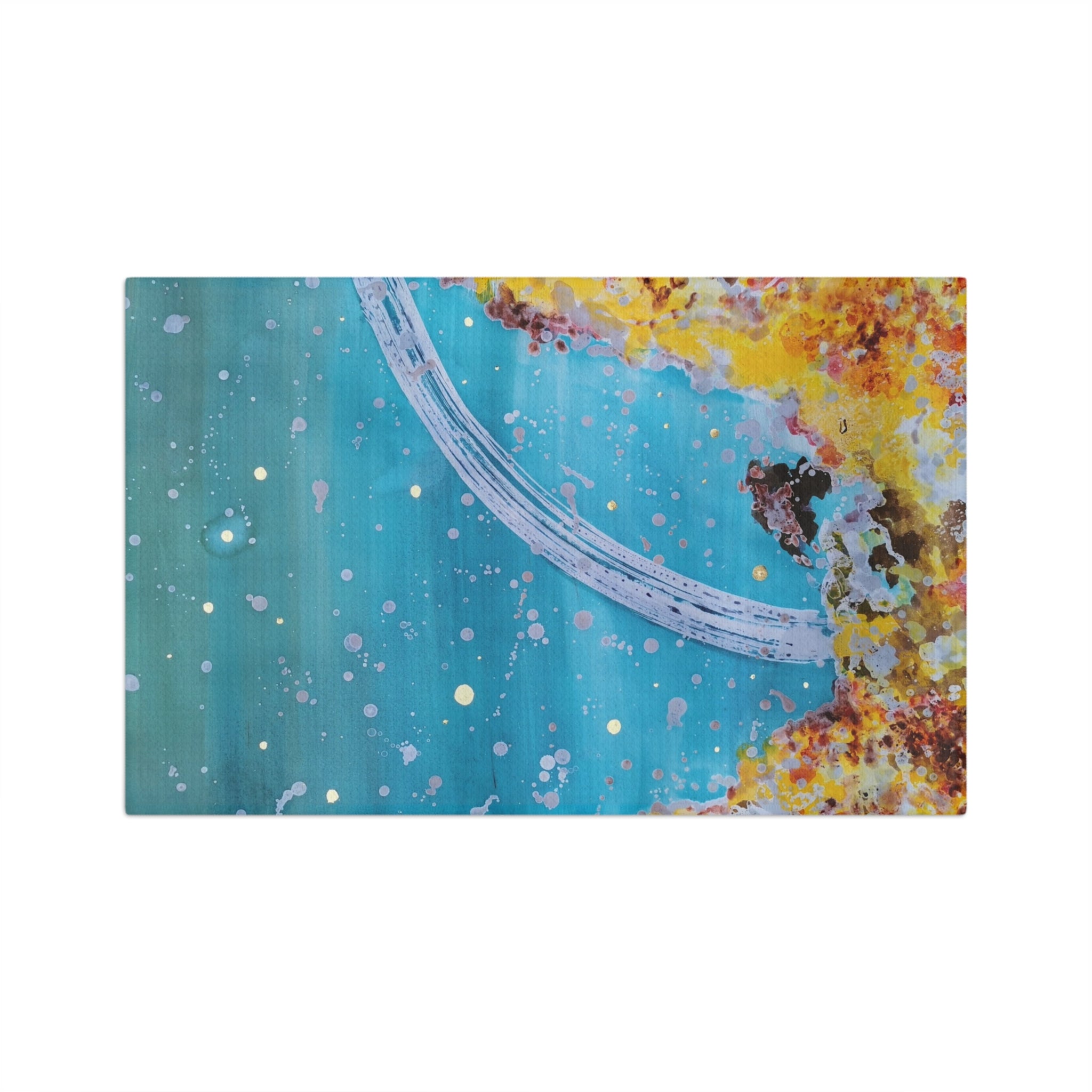 Abstract Ocean Arc Microfiber Tea Towel
