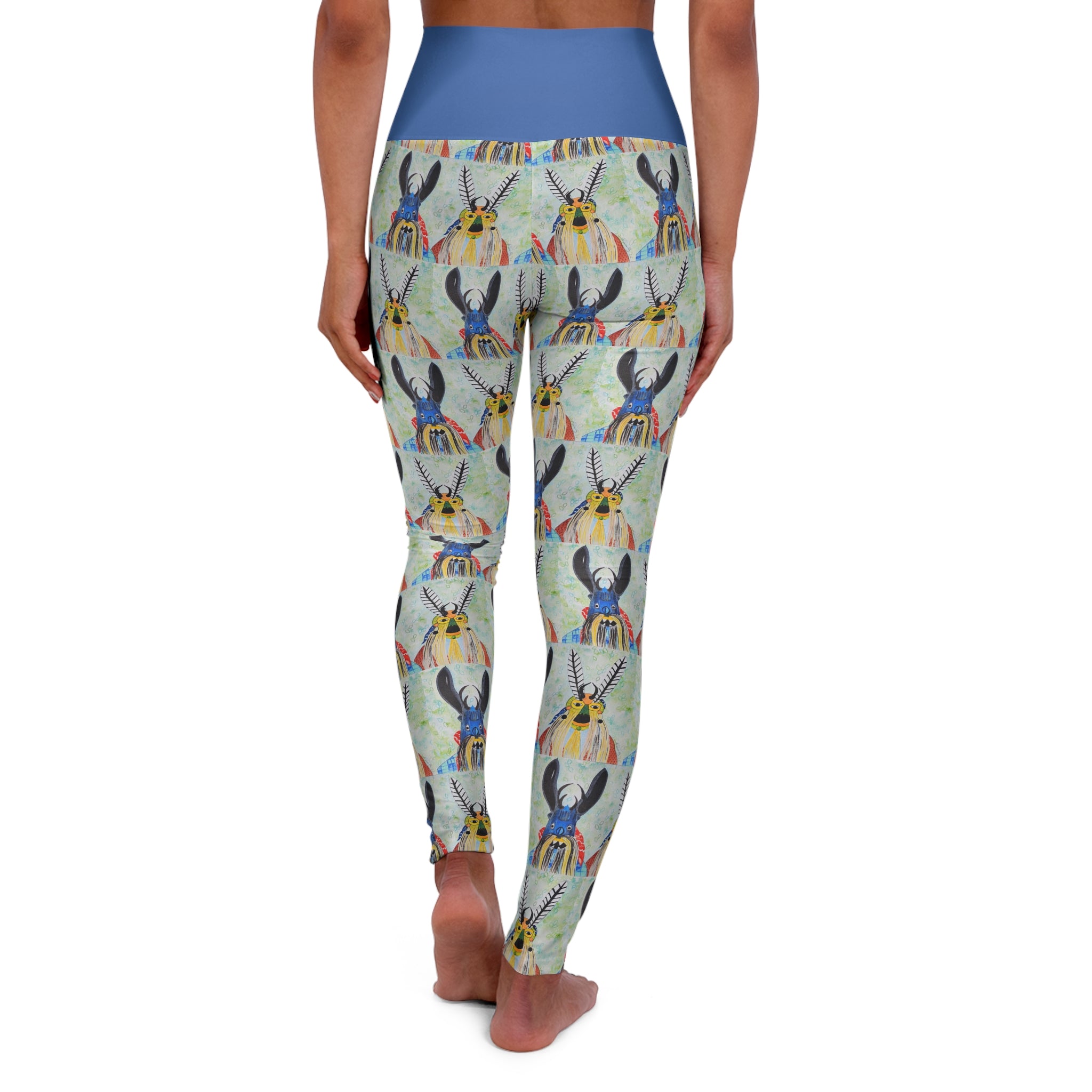 Bunny Rainbow High-Waist Yoga Leggings