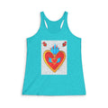 "Corazon de hojalata" Heart Racerback Tank — Bold Folk Art Valentine Top