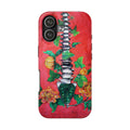 Spine & Pumpkins Tough Phone Case — Gothic Floral Halloween iPhone Cover